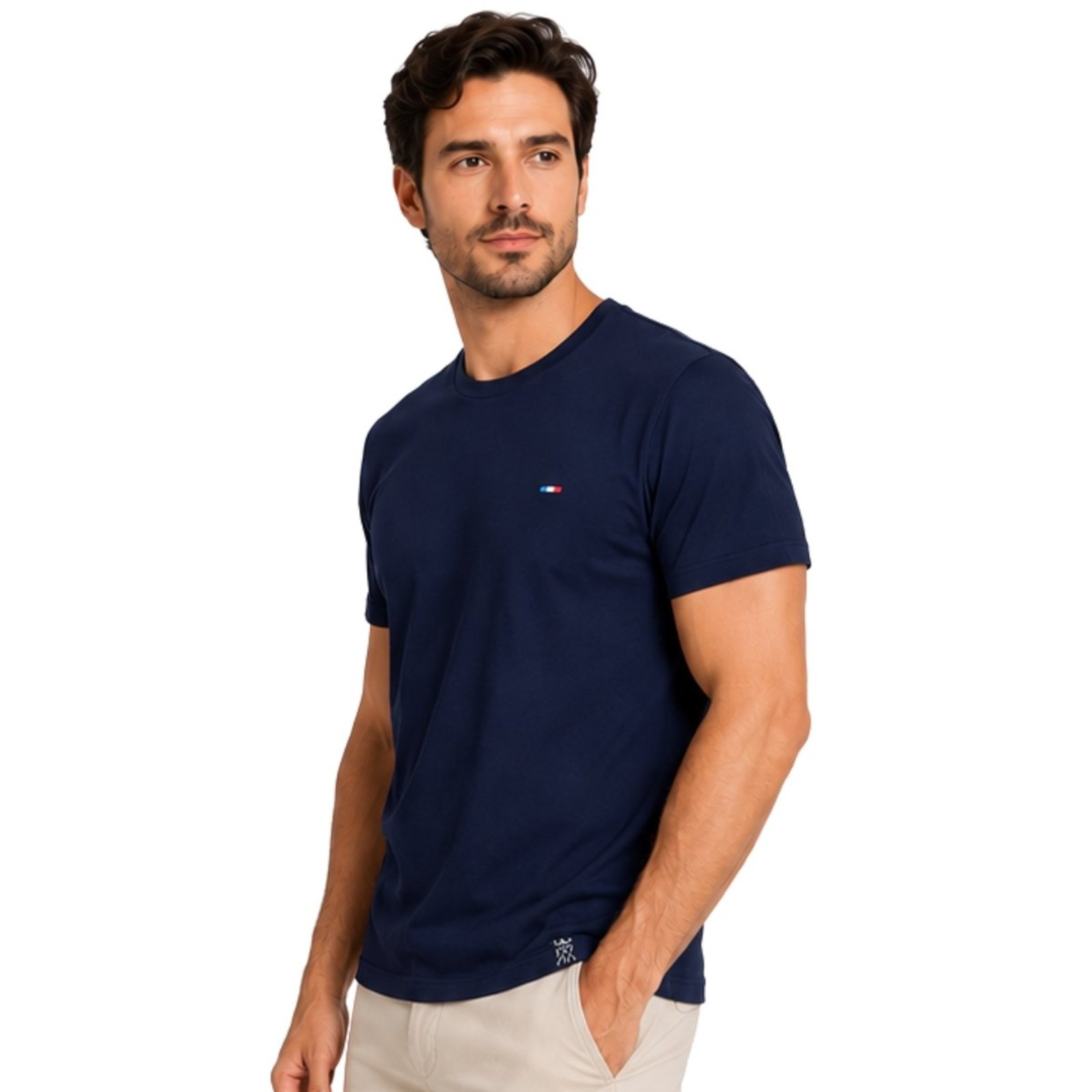 Camiseta Masculina Básica Lisa FMF Conforto Premium Marinho