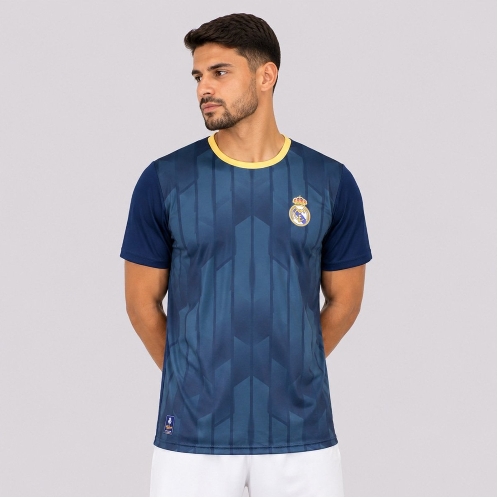 Camisa Real Madrid Campeones Azul Marinho