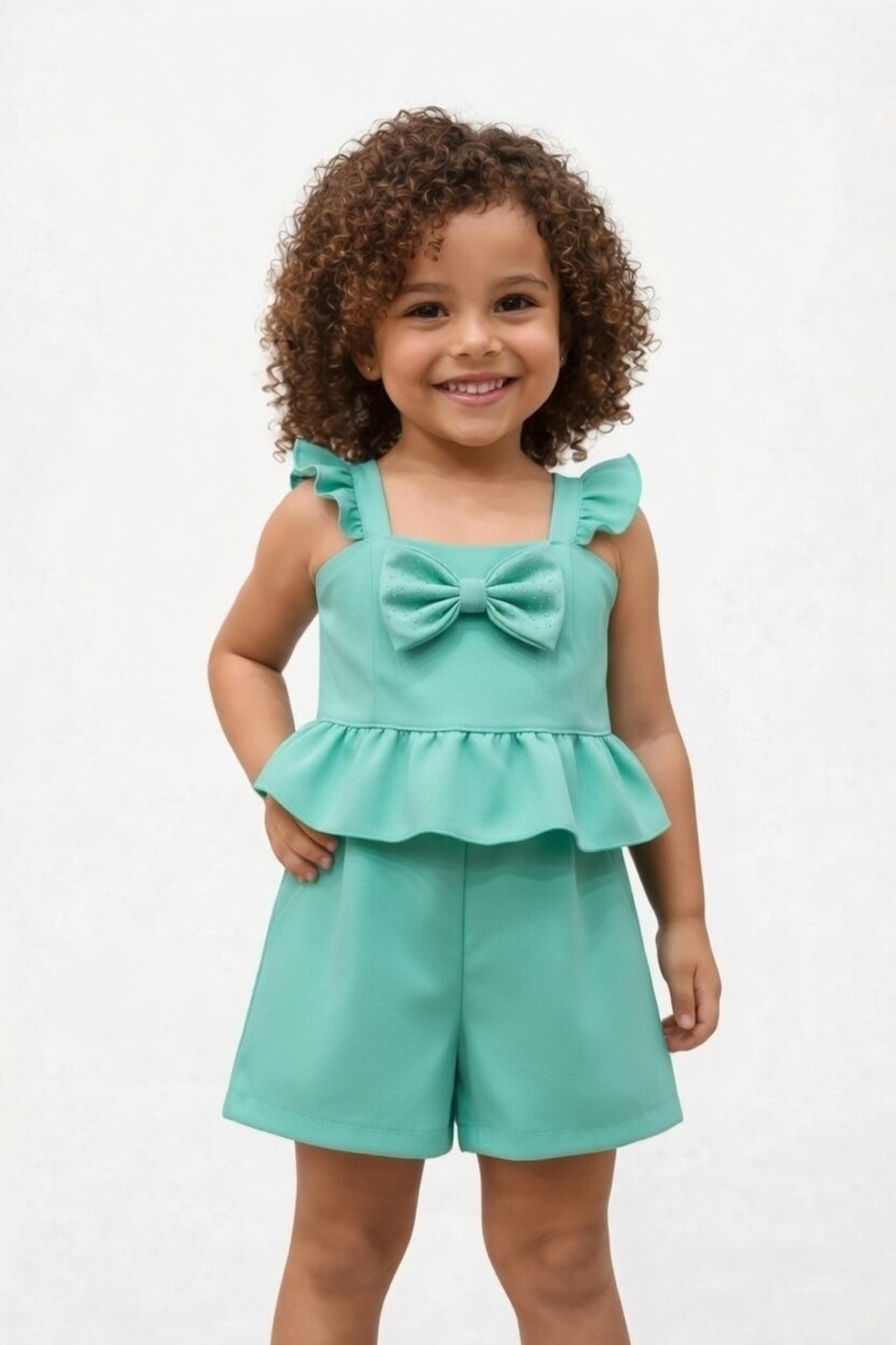 Infantil - Conjunto D Bell Outlet Fashion Babado Verde