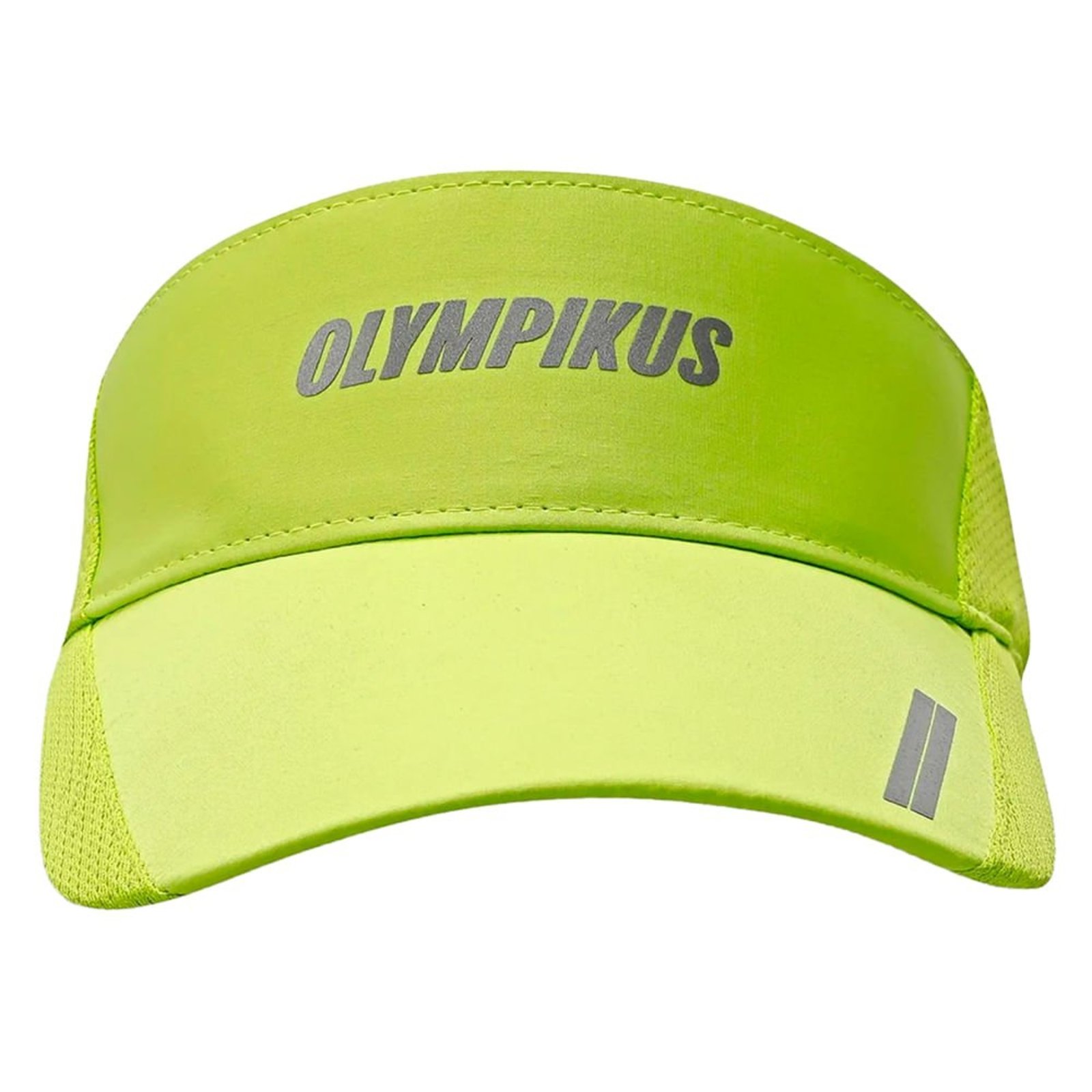 Vista 2 Viseira Unissex Olympikus Run Mesh Neon/Cinza/Branco OLYMPIKUS verde