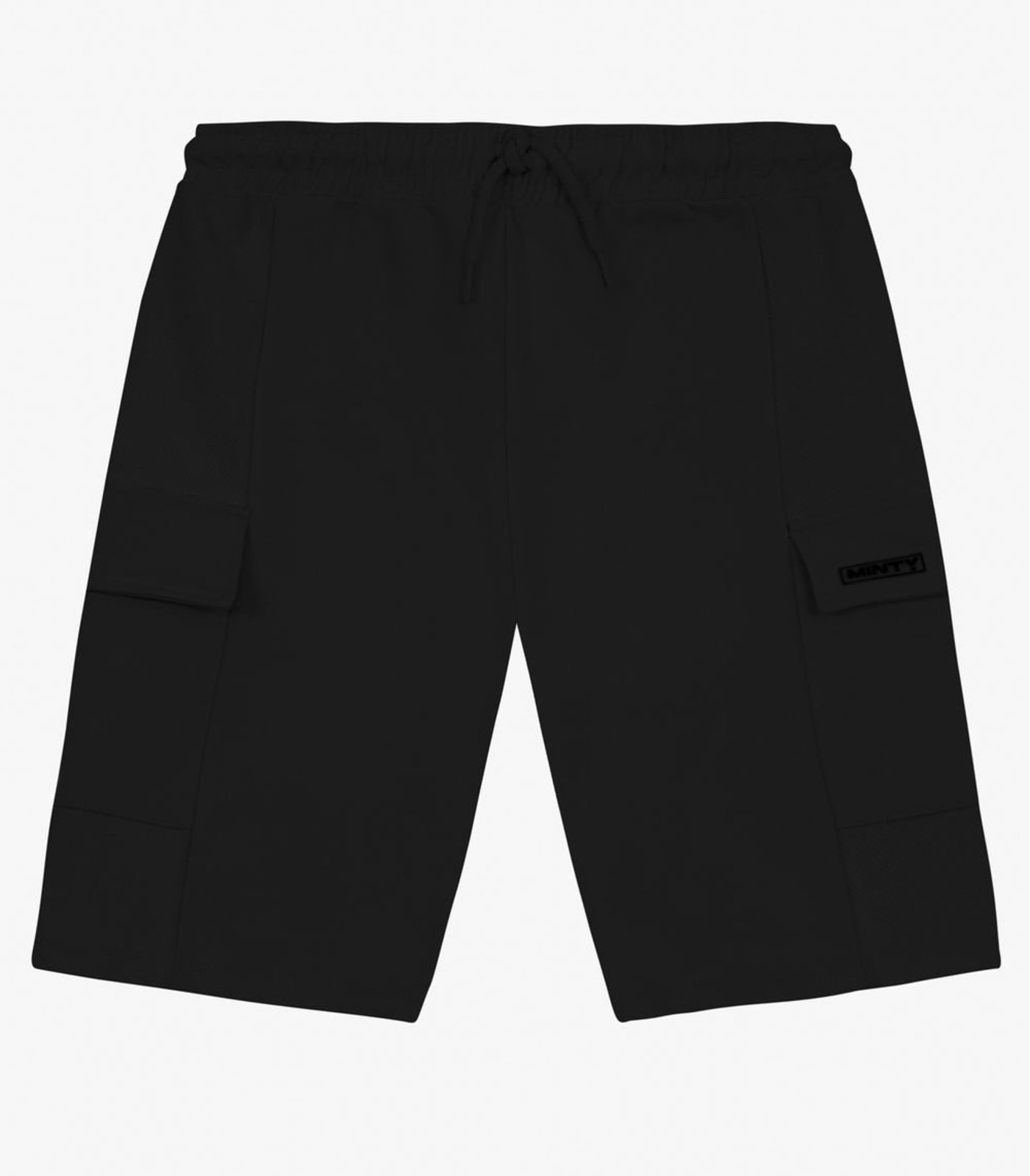 Infantil - Bermuda Juvenil Masculino em Moletom Sarjado Minty Preto