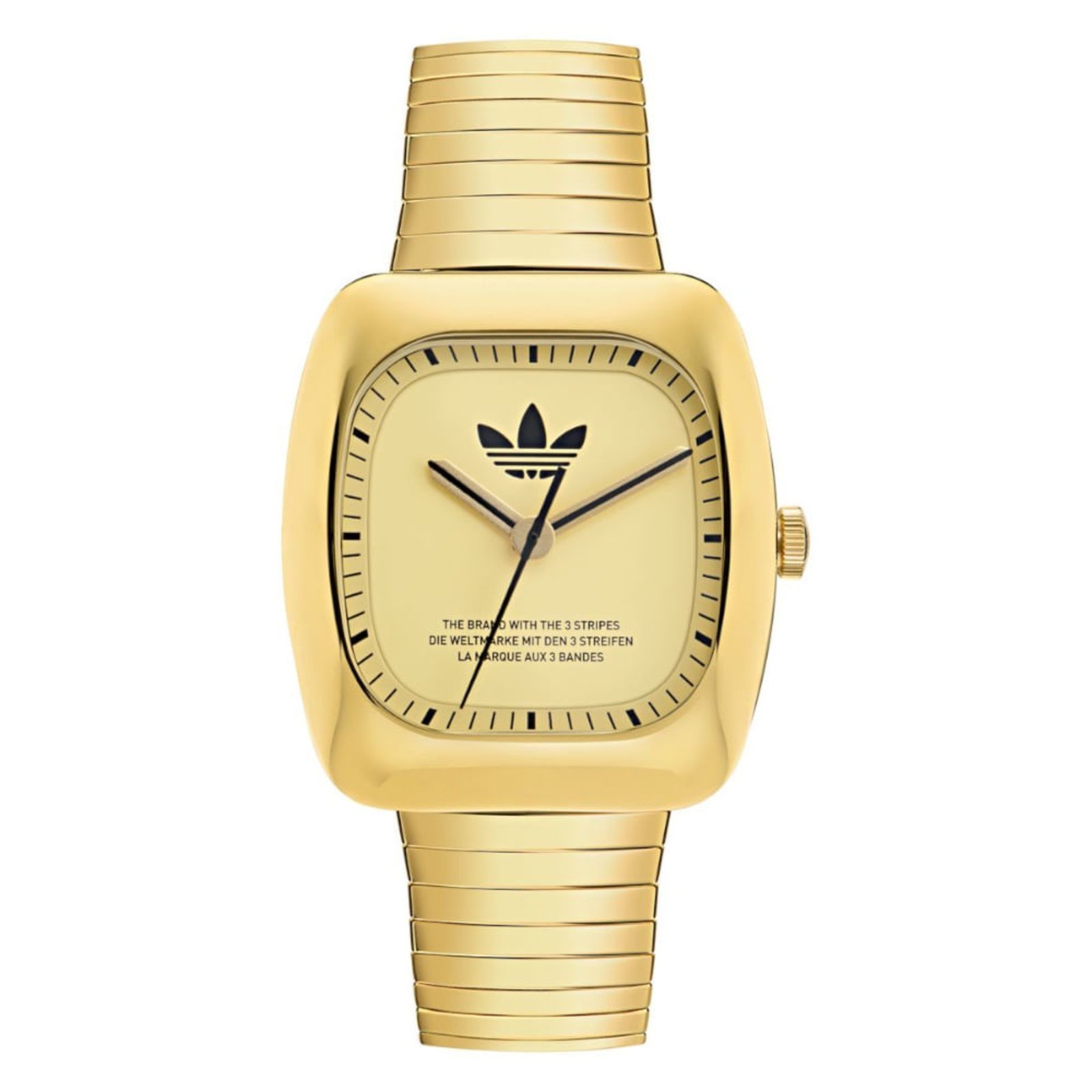 Vista 2 Relógio Adidas Quadrado Retrô dourado Adidas dourado