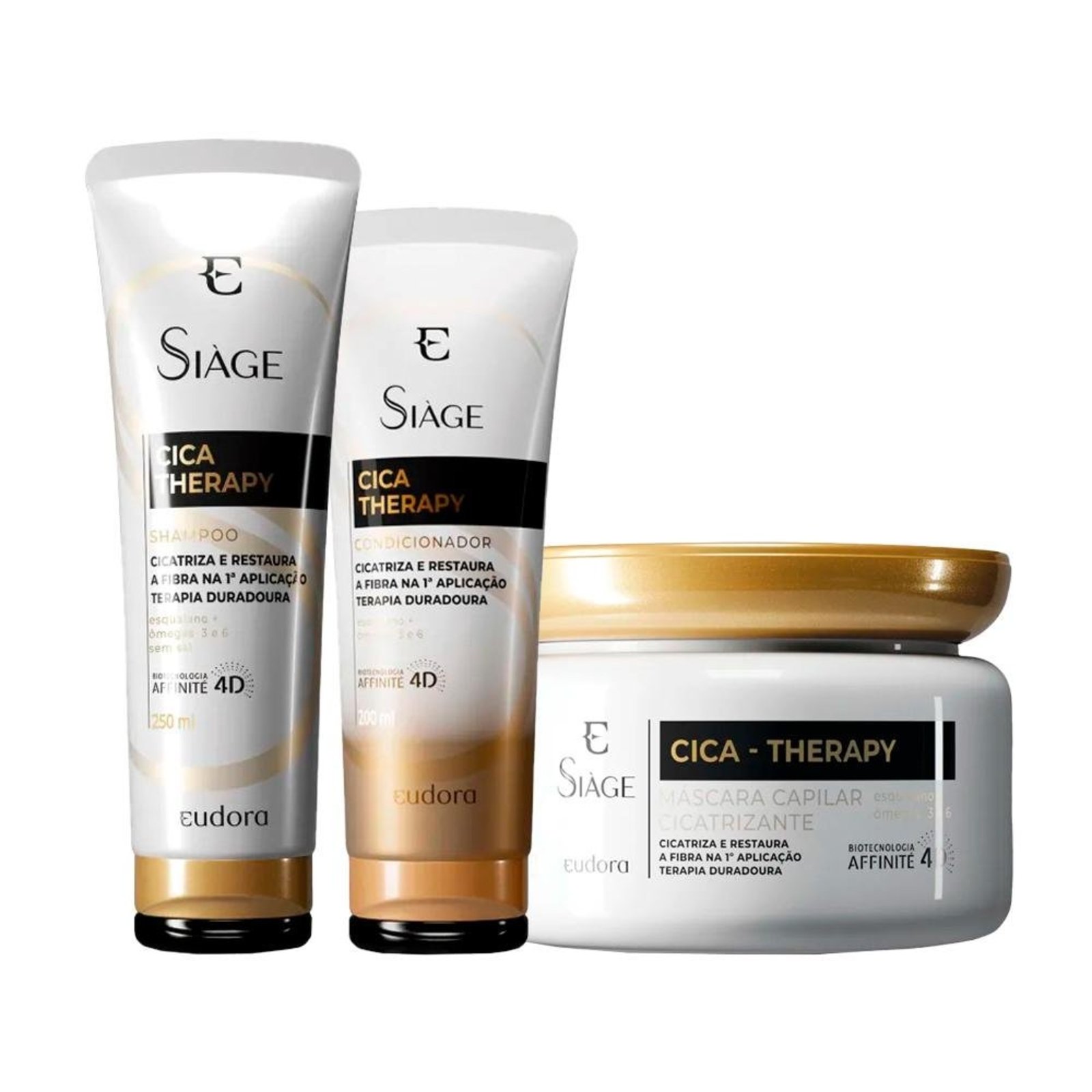 Eudora Siáge Cica Therapy Shampoo, Cond e Máscara