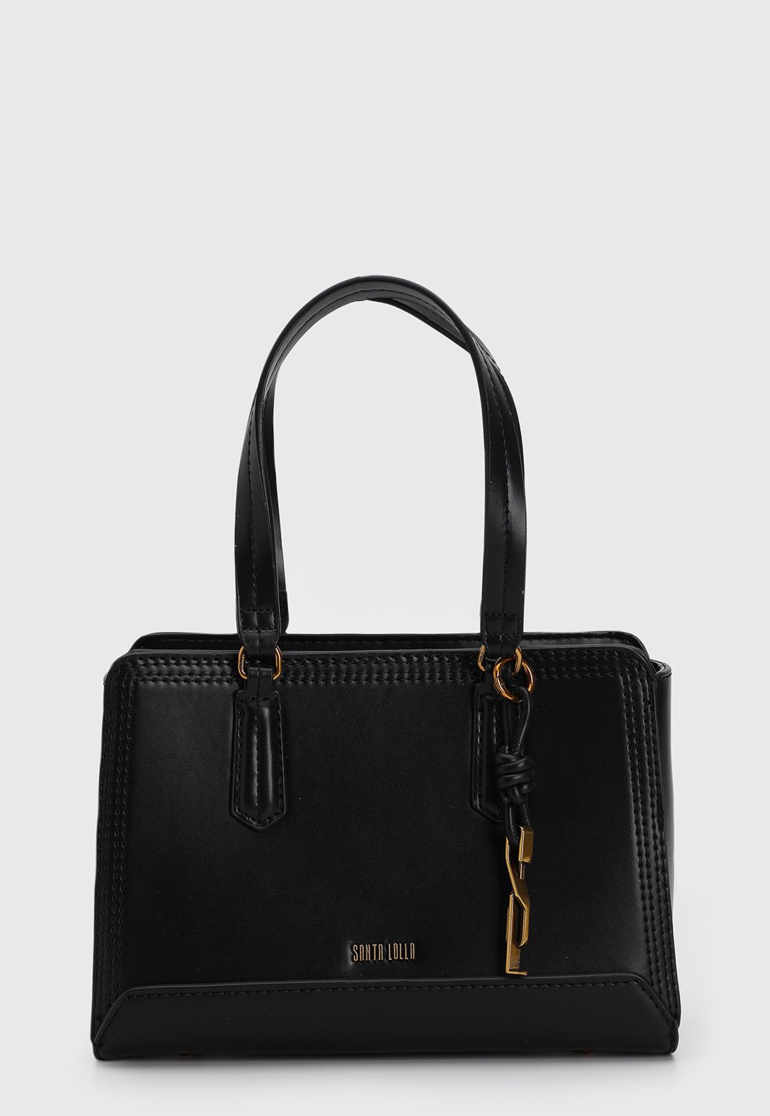 Bolsa Tiracolo Santa Lolla Alça Dupla Preta