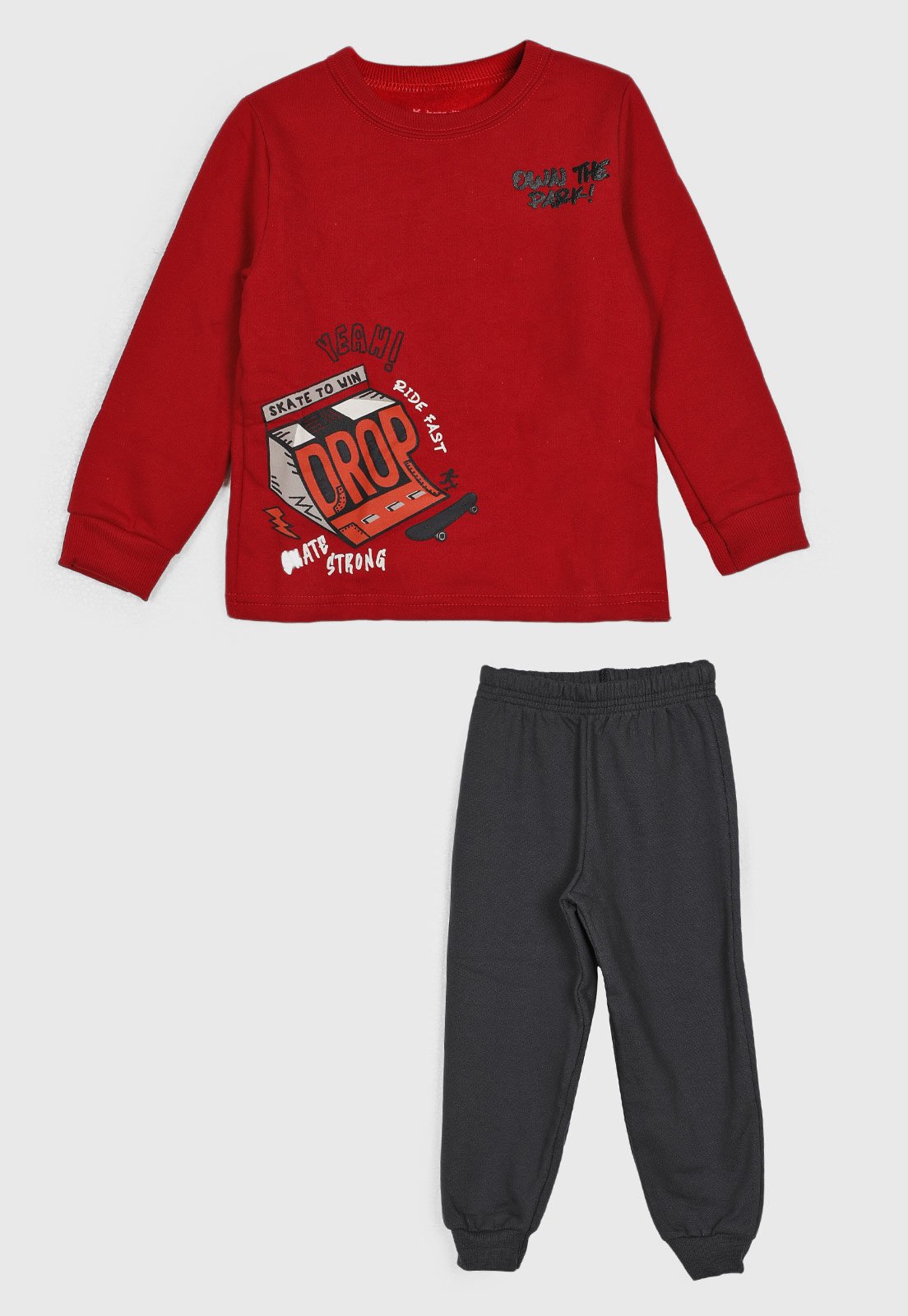 Infantil - Conjunto Brandili Estampa Skate Vermelho