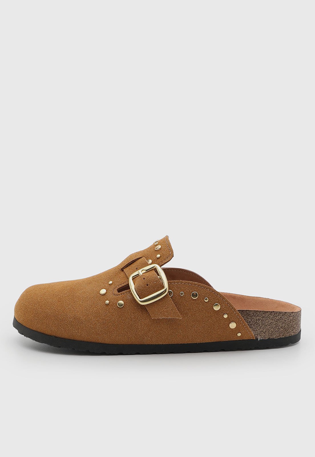 Sapatilha Clog Feminina Beira Rio Tachas Caramelo