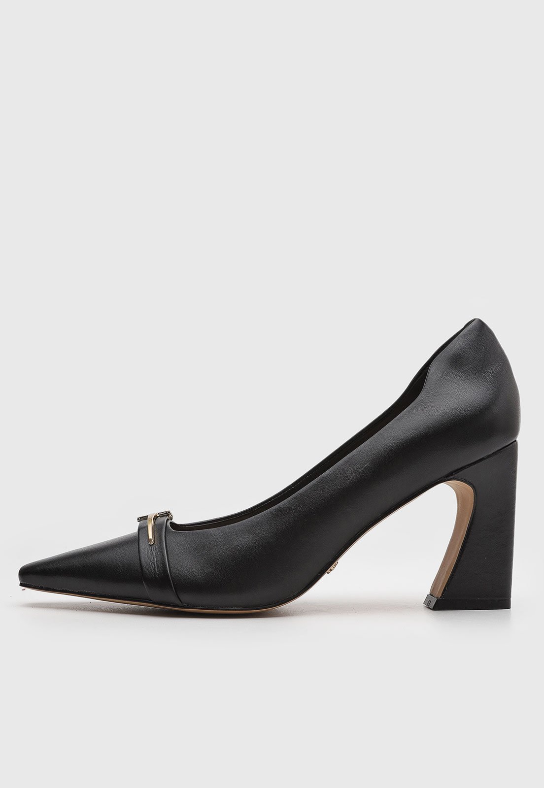 Scarpin Feminino Capodarte Salto Bloco Preto