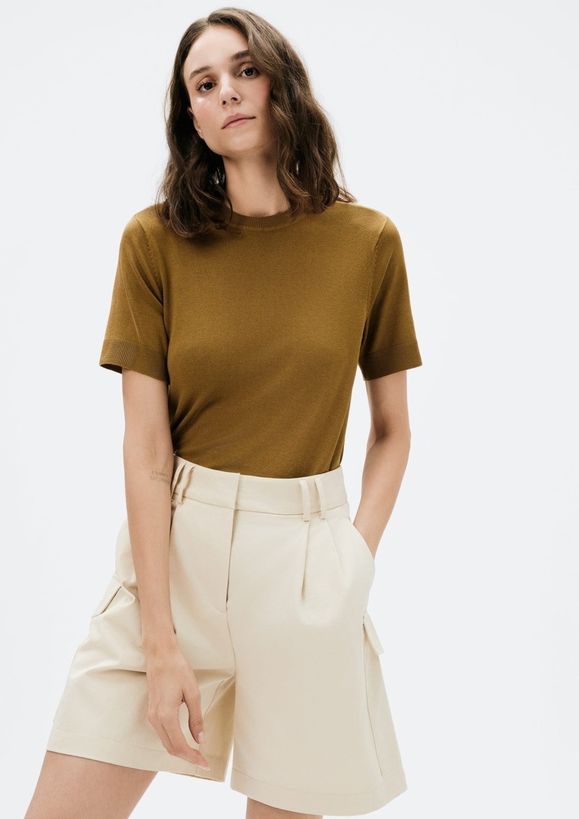 Blusa Feminina Manga Curta Em Tricô Leve Hering