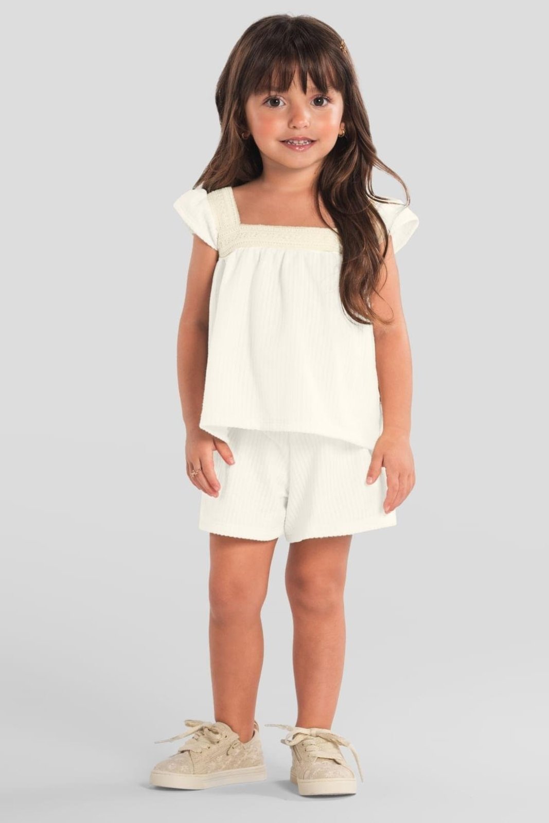 Infantil - Conjunto menina em fio tinto Mundi