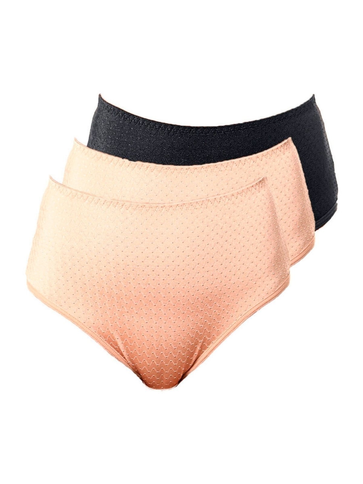Vista 2 Kit com 3 Calcinhas Alta Nova Bibelô Demillus 57487 amarelo Demillus amarelo