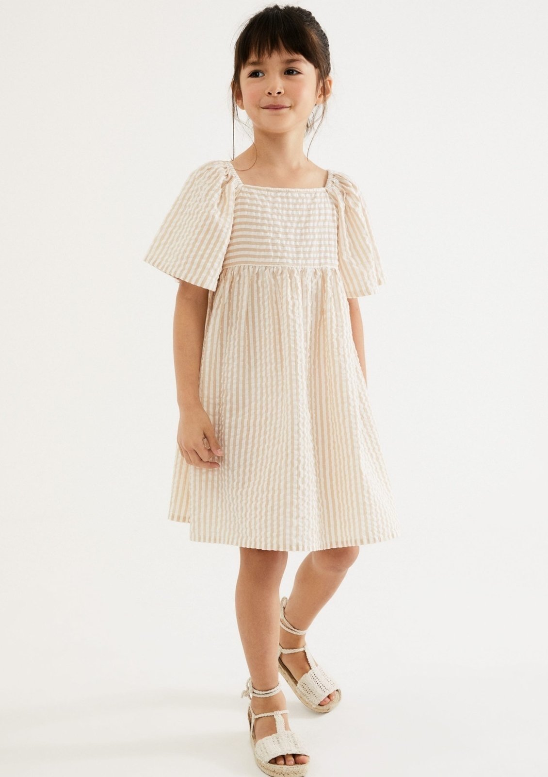 Vista 2 Infantil - Vestido Menina Fio Tinto Hering Hering Kids bege Hering Kids bege