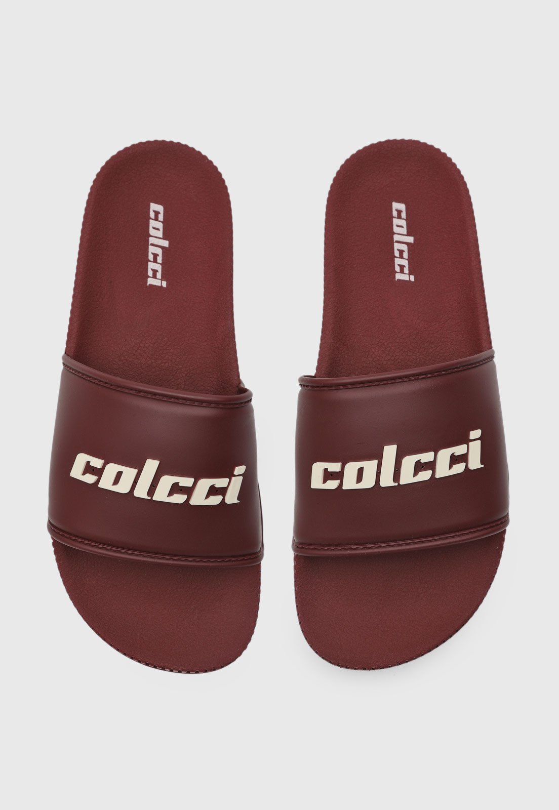 Chinelo Slide Colcci Logo Vinho