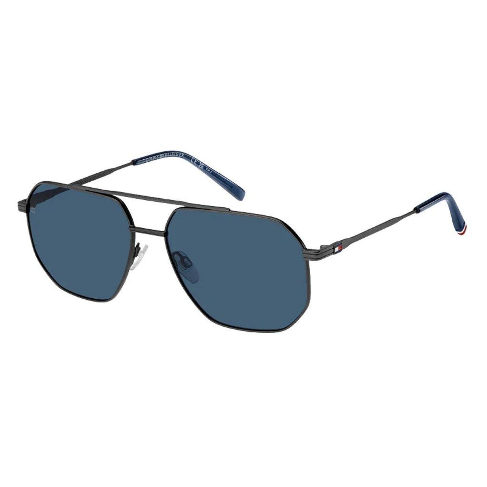 Vista 2 Óculos de Sol Tommy Hilfiger 2191S Preto Lente Azul incolor azul Tommy Hilfiger incolor azul