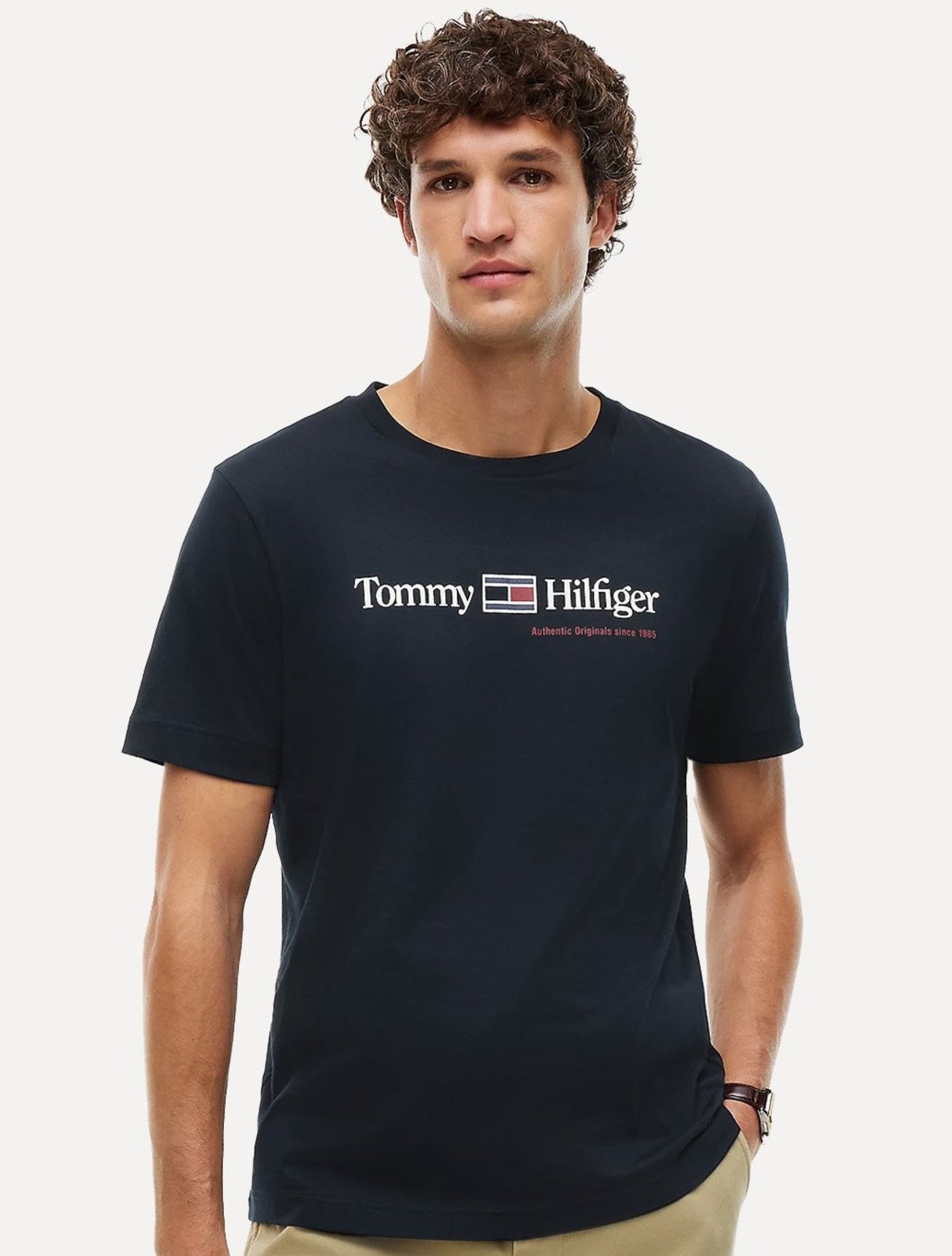 Camiseta Tommy Hilfiger Masculina Authentic Originals Azul Marinho