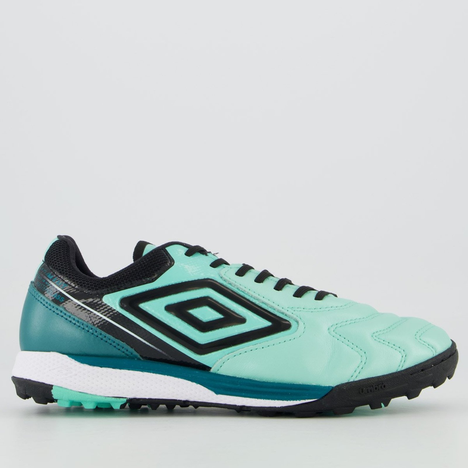 Chuteira Umbro Adamant Master Class Pro Bump Society Verde e Preta