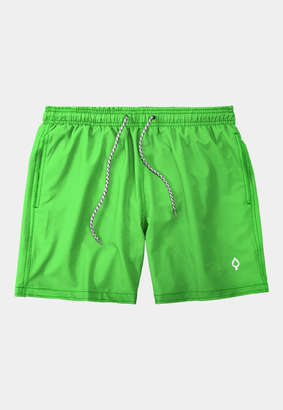 Short Bermuda Resina Praia Liso Lisa Masculino Tactel Básico Verde