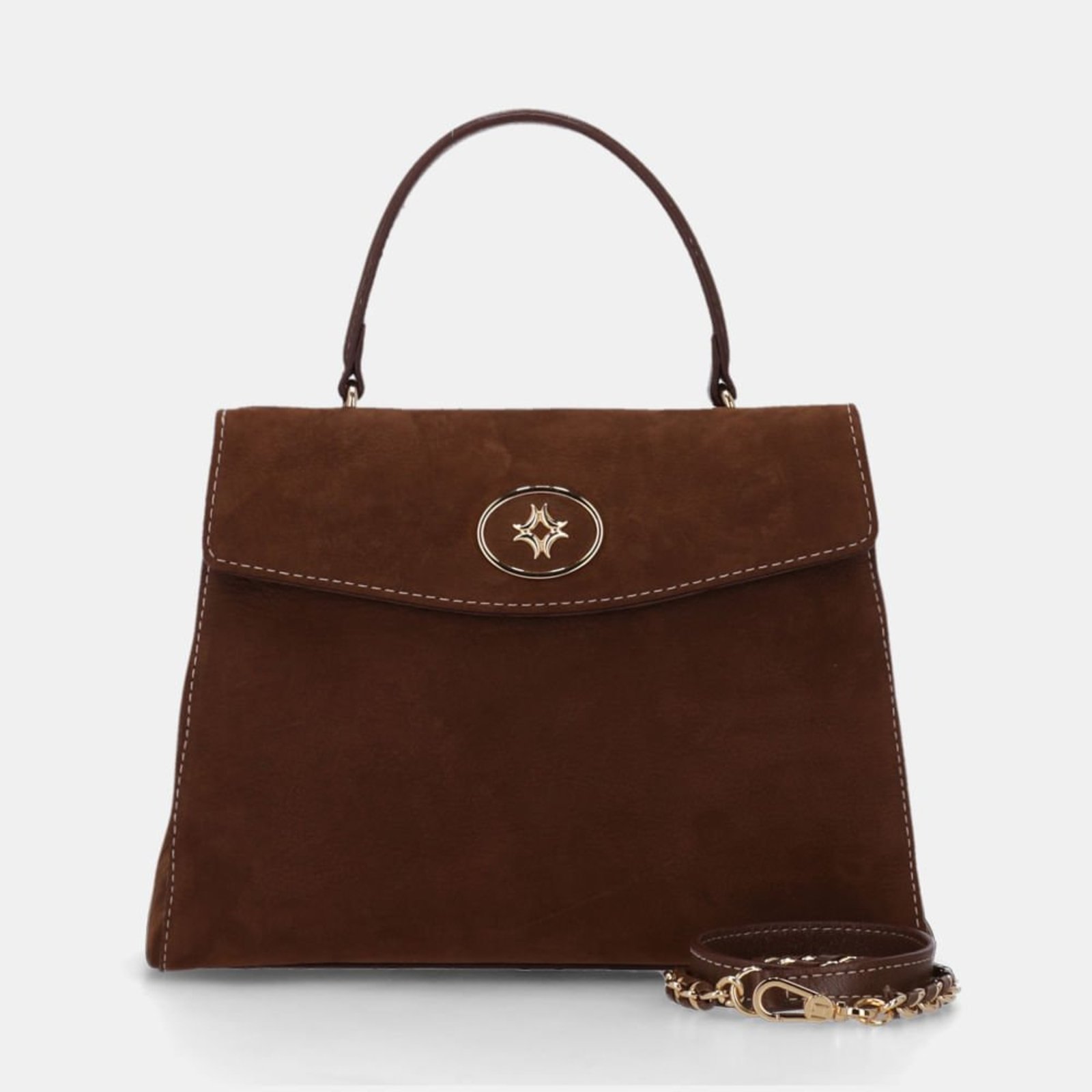 Bolsa Tote Grande Bison Espresso - 2000952 Luz da Lua