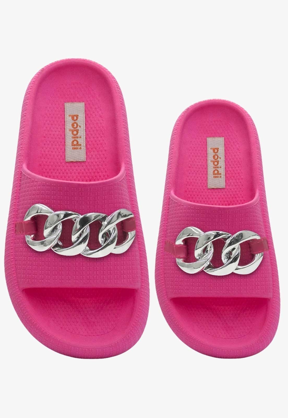 Vista 3 Infantil - Tal Mãe Tal Filha Chinelo Nuvem Popidi Corrente preto Pópidí preto