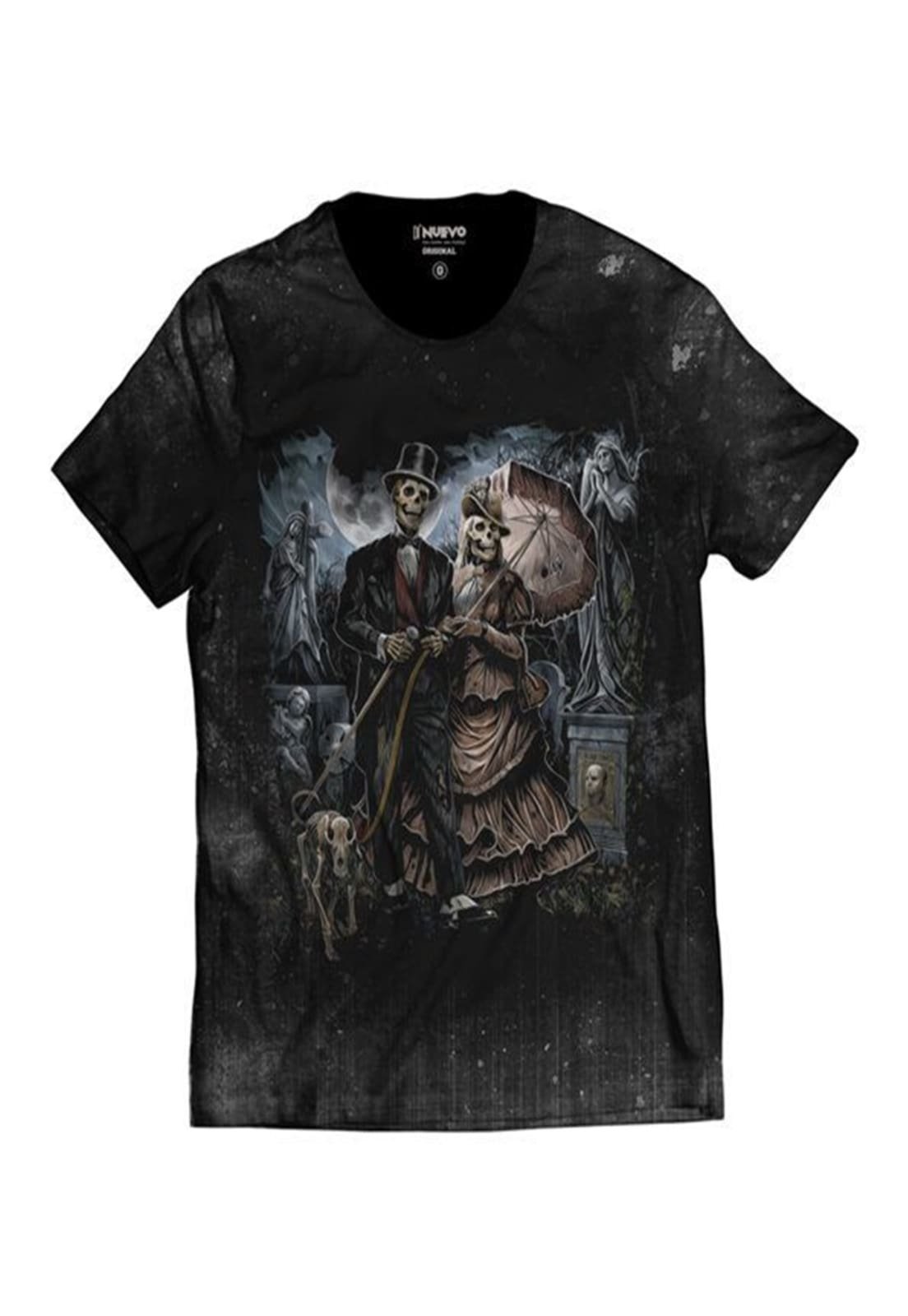 Camiseta Cemitério Caveira Mexicana