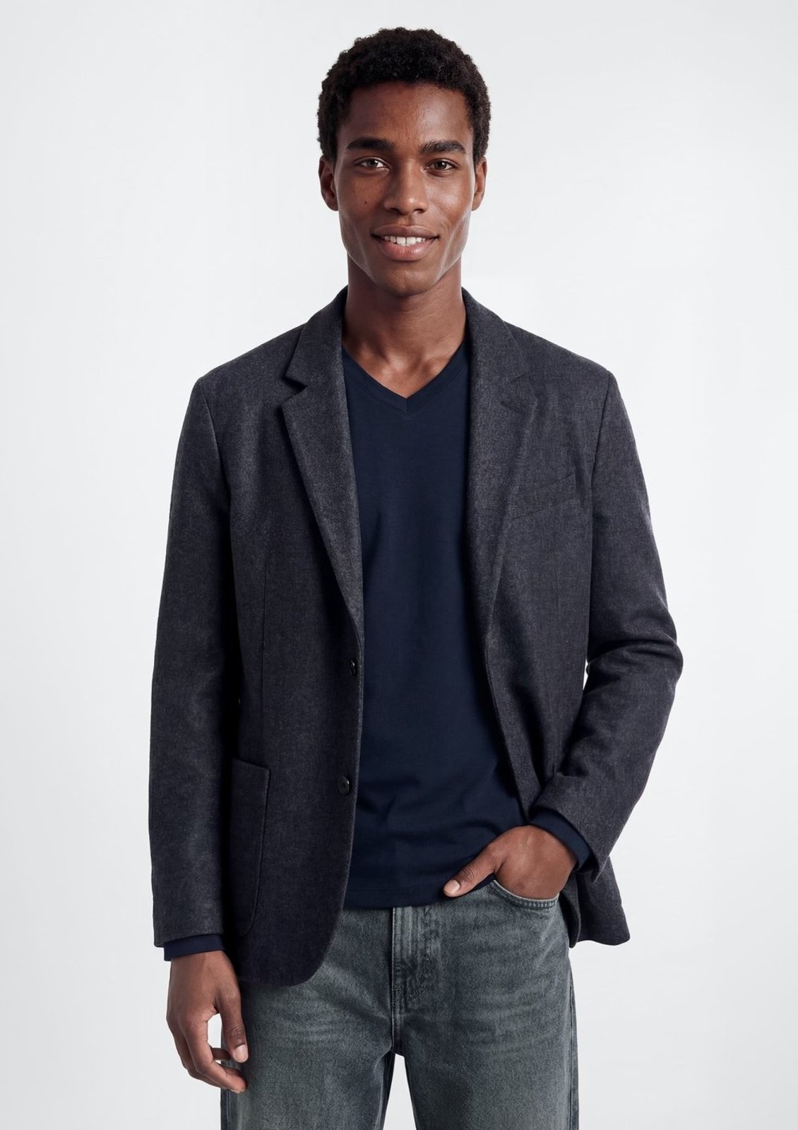 Blazer Masculino Em Tecido Plano Hering