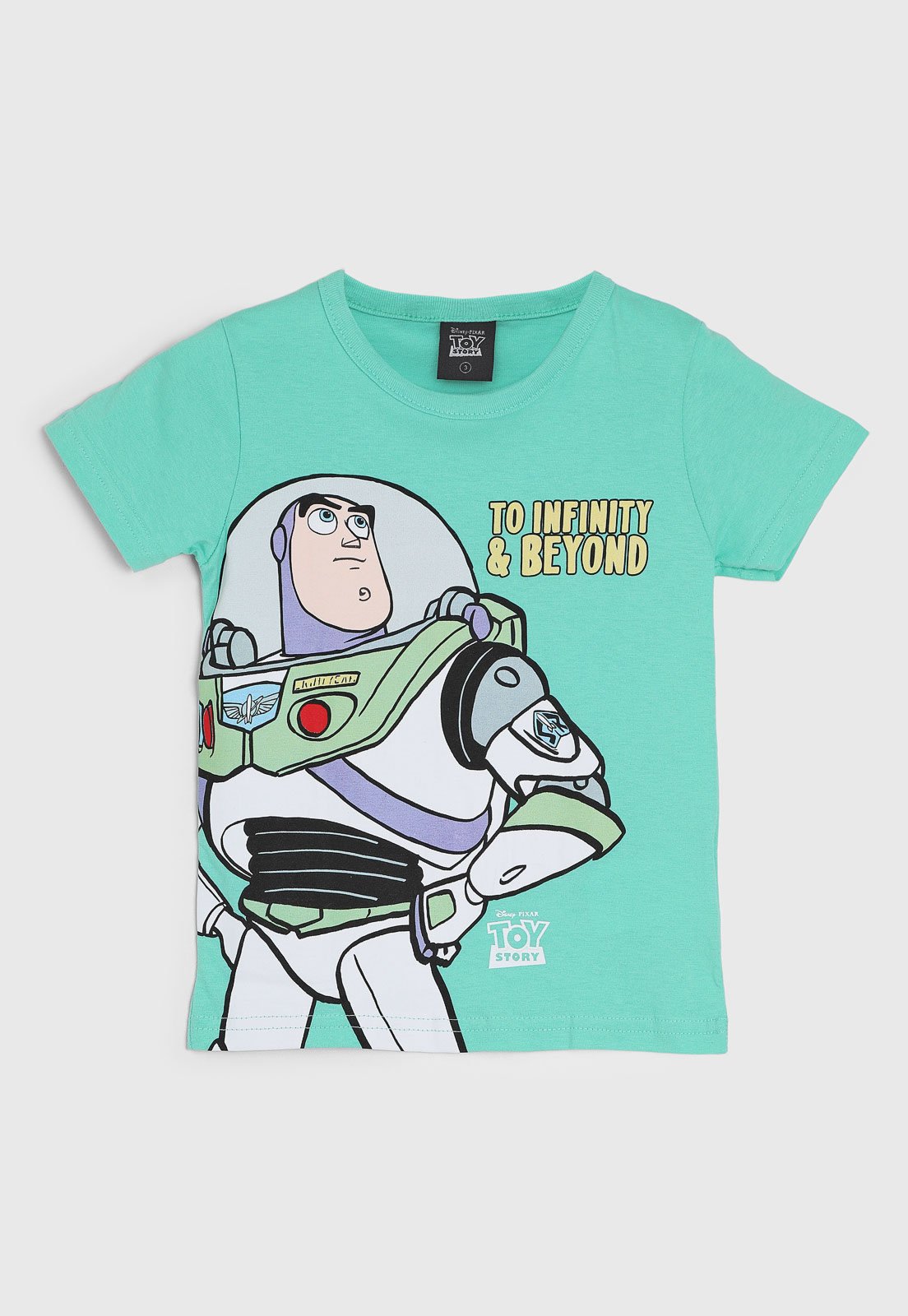 Camiseta Brandili Estampa Buzz Lightyear Toy Story Verde