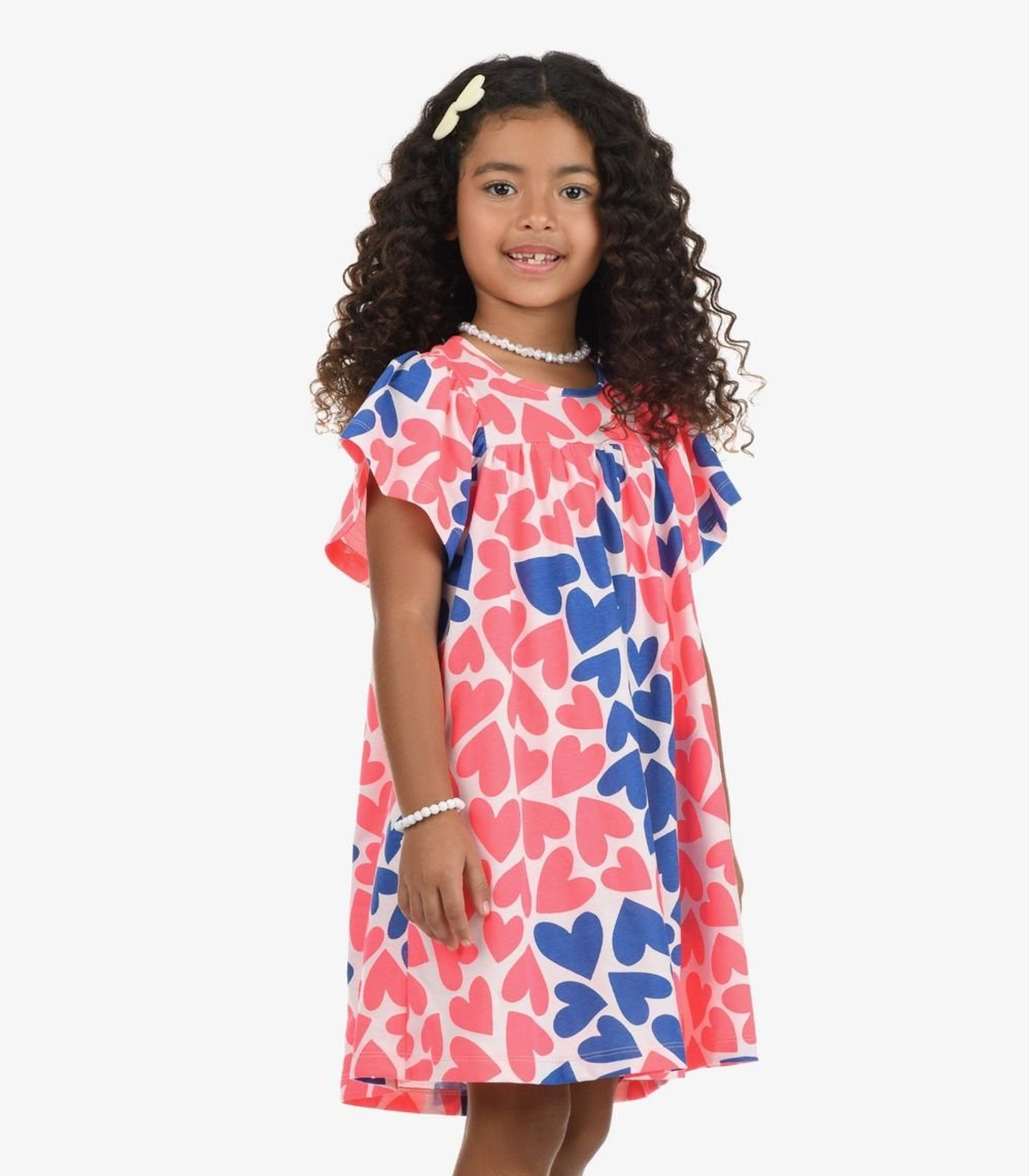Vista 3 Infantil - Vestido Feminino Meia Malha Rovi Rovitex Kids rosa