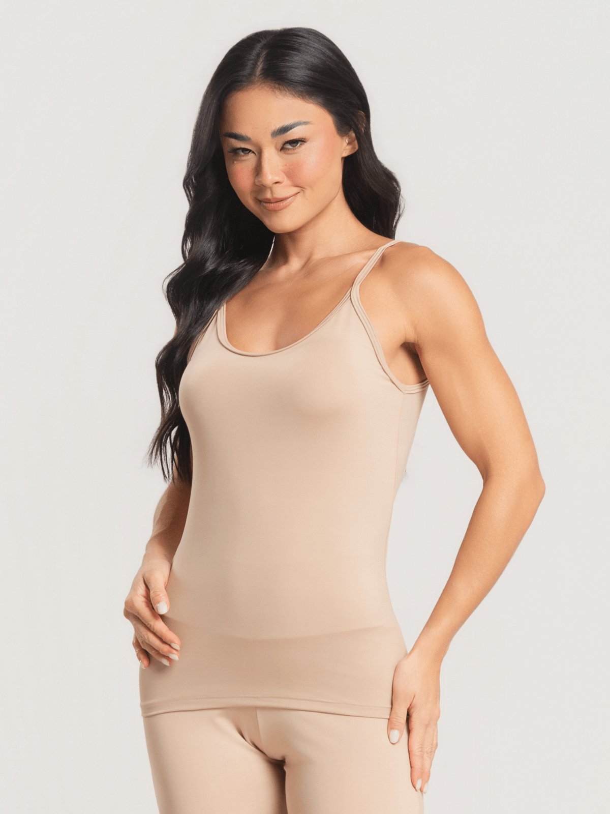 Regata Tank Top Vicbela Camiseta Fitness Alça Fina Academia Corrida Atividade ao Ar Livre Verão Bege