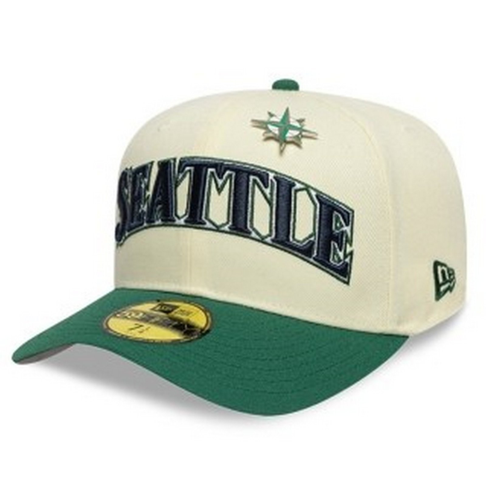 Vista 2 Boné New Era 59FIFTY Seattle Mariners MLB Off White new era off-white white