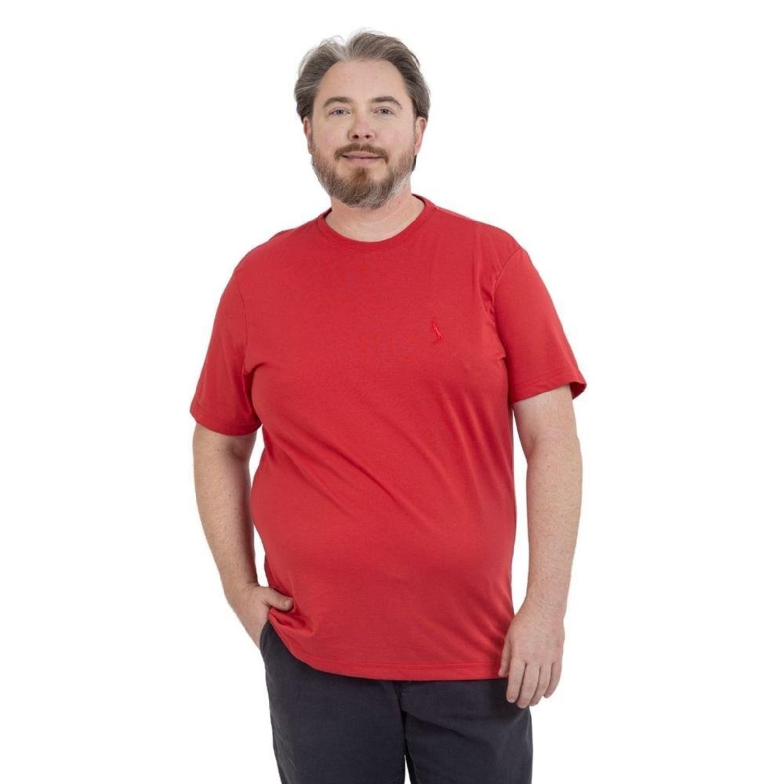Camiseta Plus Size Básica Casual Masculina Confortável em Malha Leve