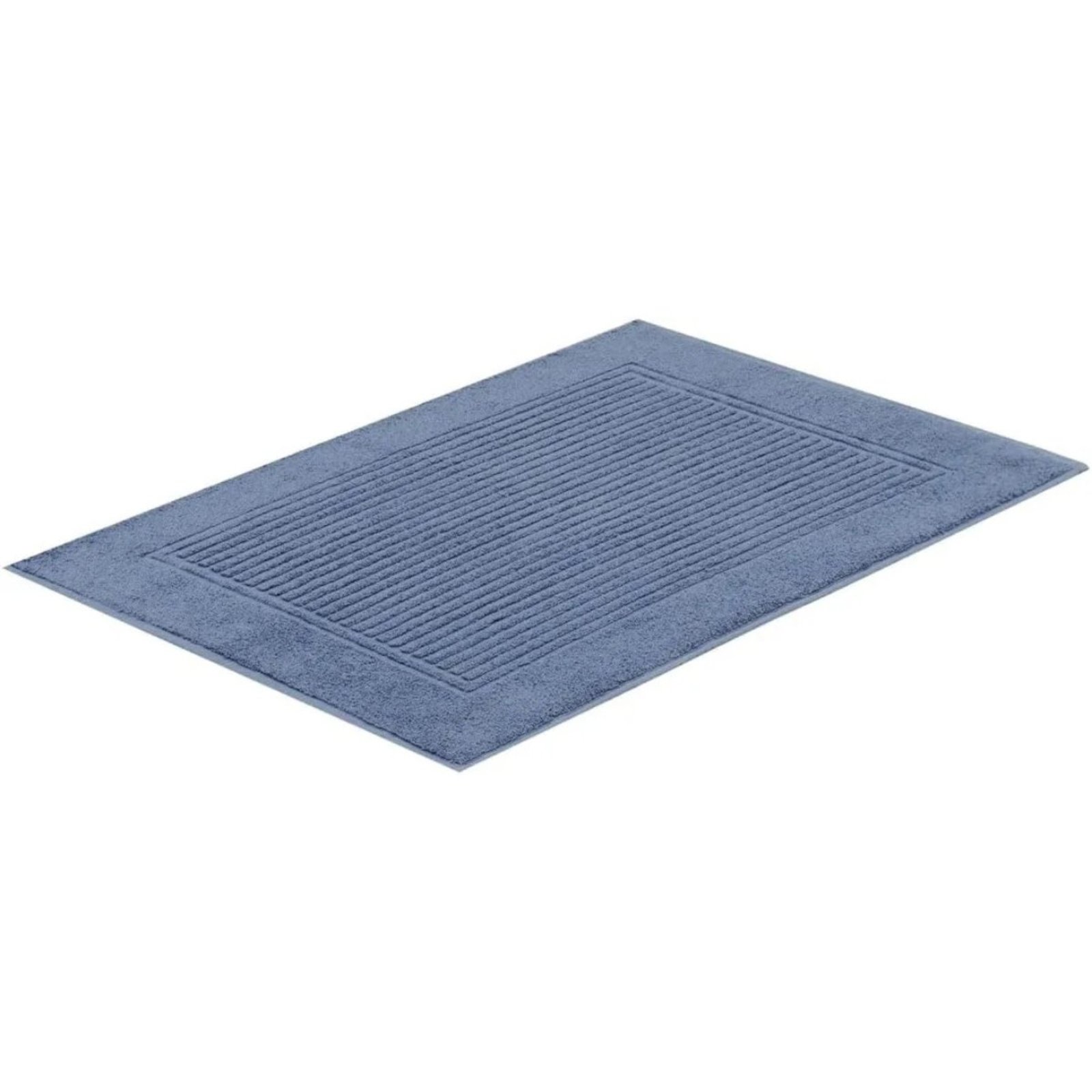 Tapete Toalha Piso Pés Buddemeyer Algodão Canelado Basic Azul