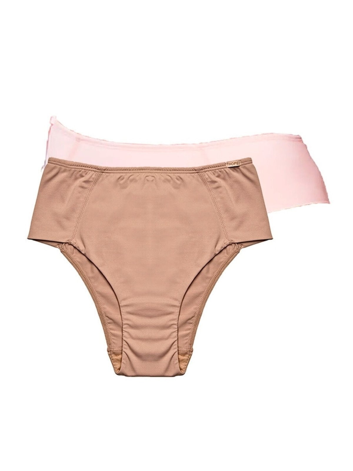 Kit com 2 Calcinhas Alta Hope 33860 Bege