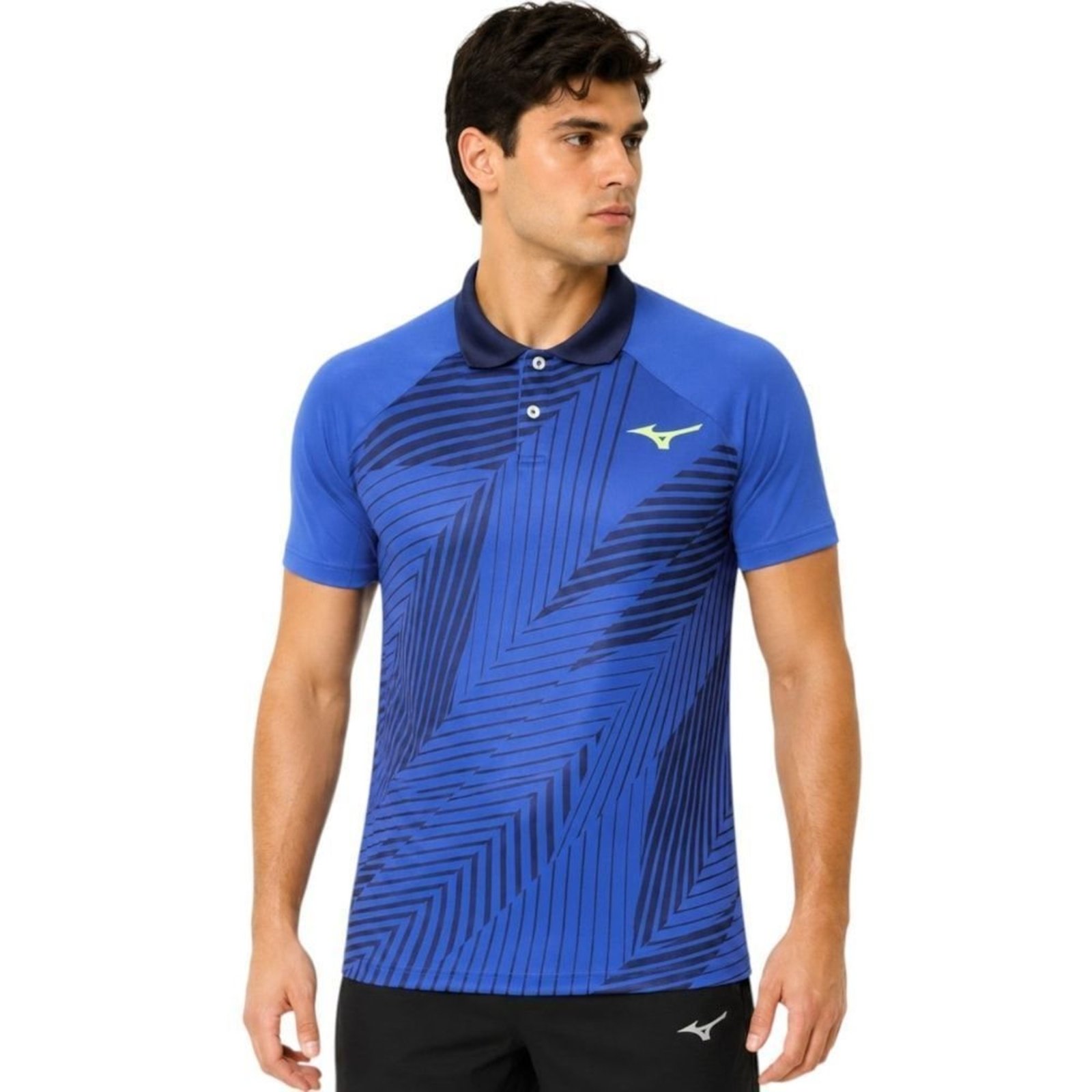 Camisa Polo Mizuno Stargazer Shadow Masculina - Azul - Mizuno