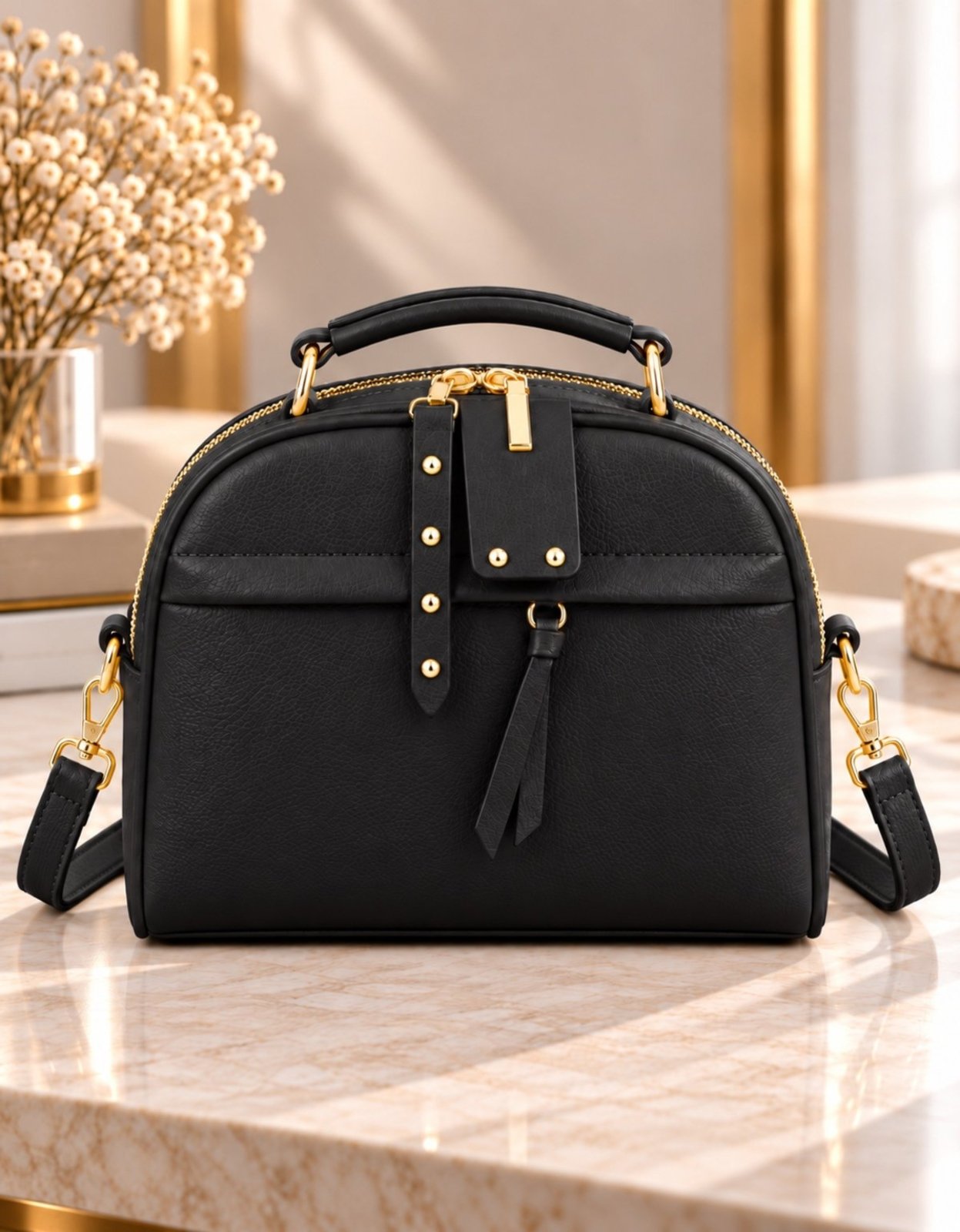 Bolsa Feminina Transversal Pequena com Alça de Mão Média Tiracolo Elegante Trabalho Dia Dia Passeio Social