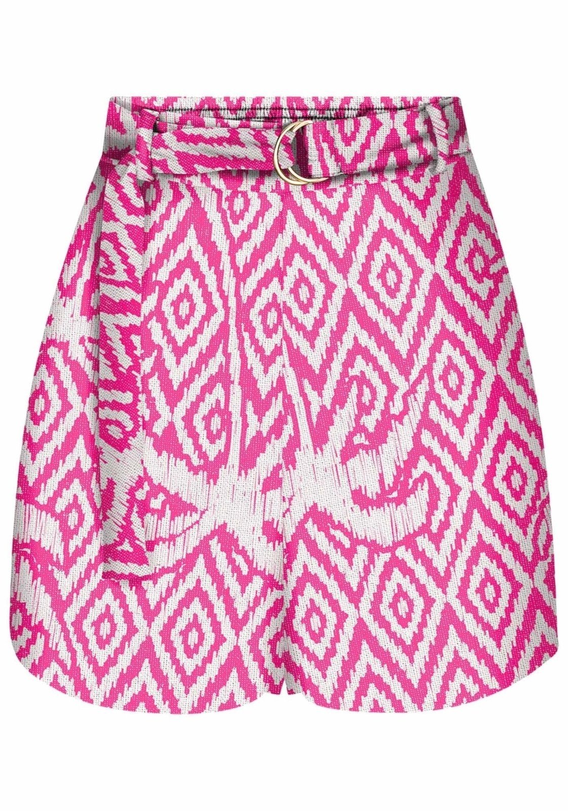 Vista 3 Shorts Cintura Alta em Viscose Estampado com Cinto Lez a Lez poás Lez a Lez poás