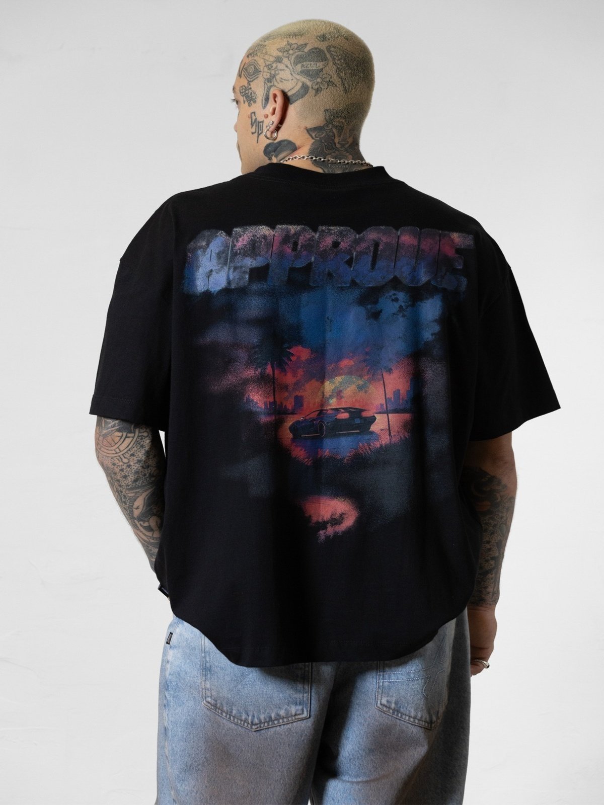 CAMISETA CORE APPROVE MIAMI SUNSET PRETO - PRETO