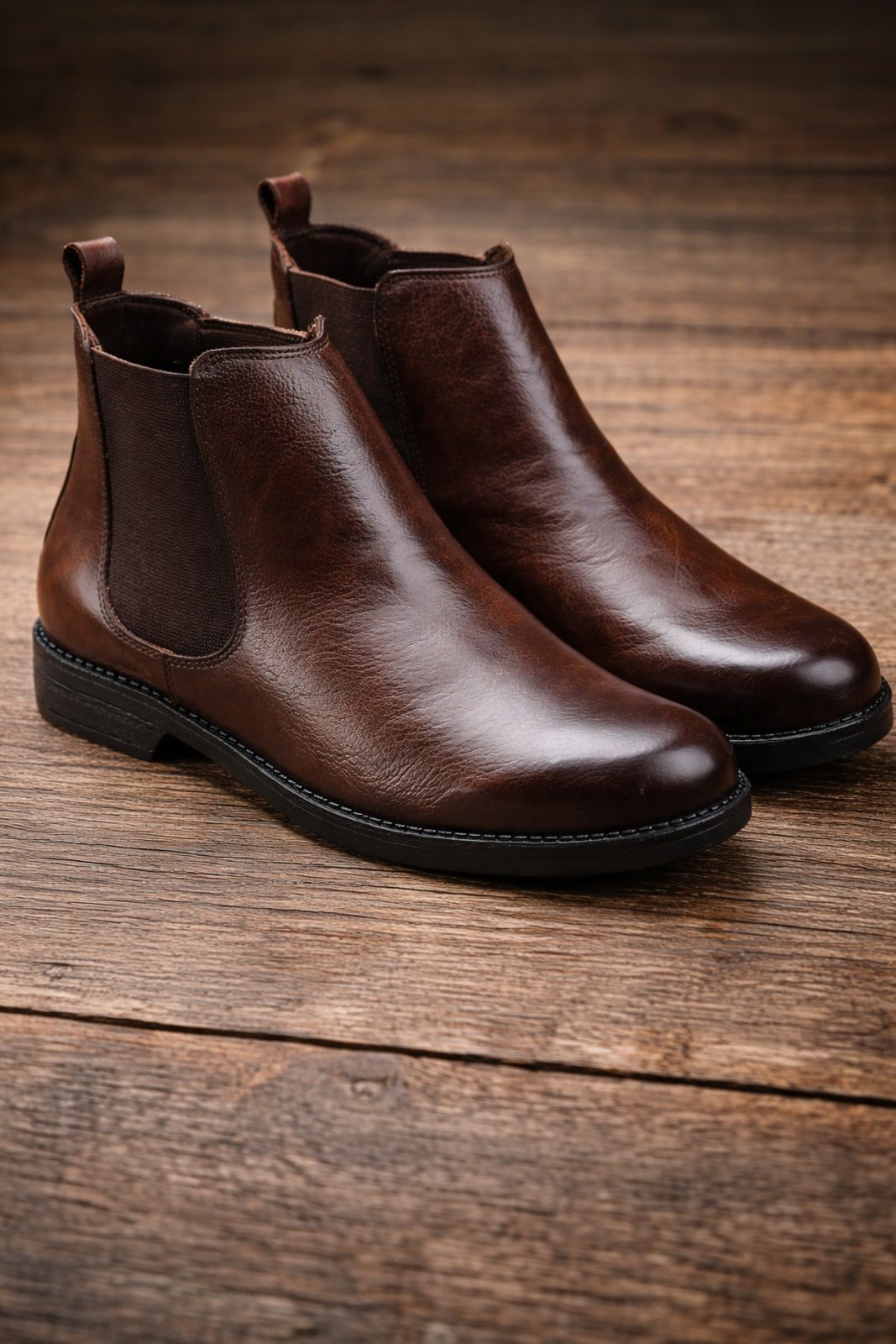 Botina Masculina em Couro Para Dia a Dia Confortável e Macia Reforçada Sola Costurada Bota Resistente