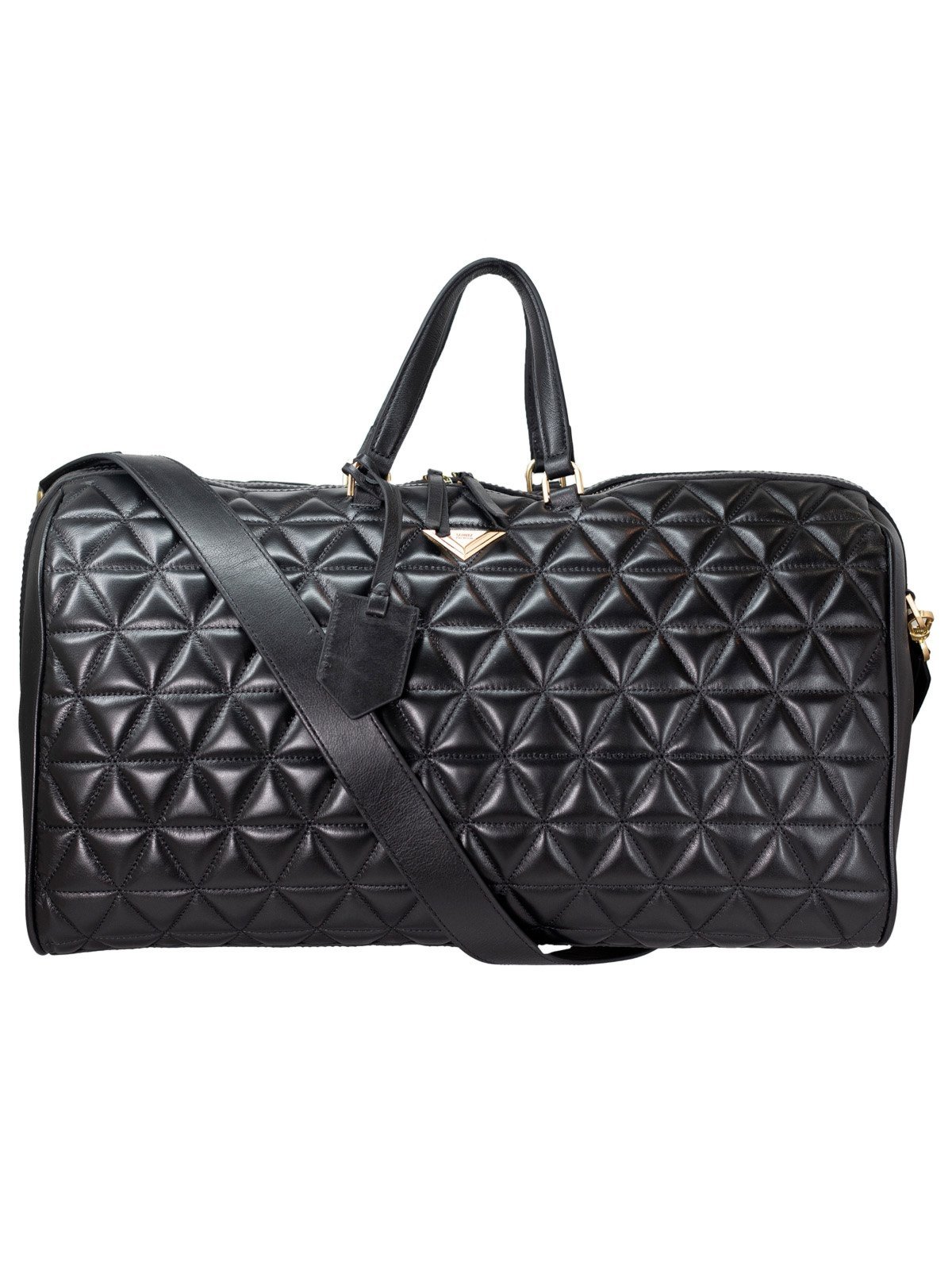 Mala de Mão Feminina Grande Schutz 944 Travel Couro De Bordo Preto Black