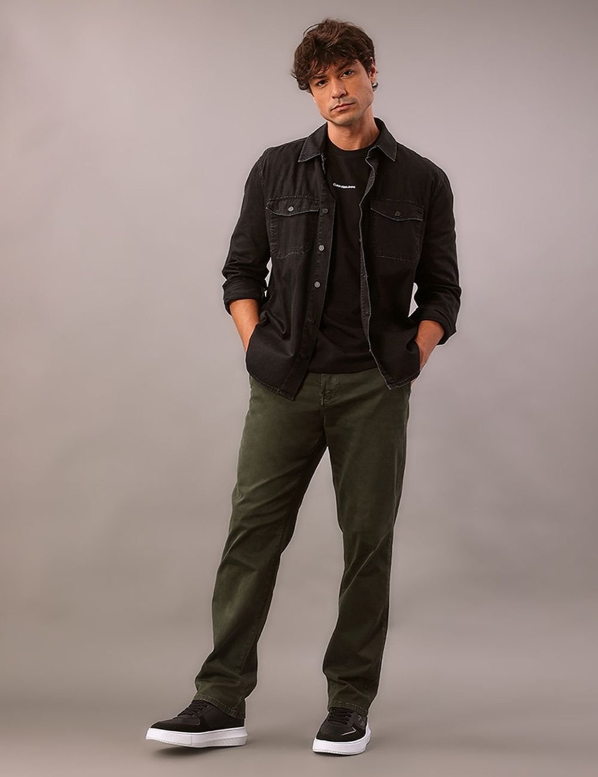 Calça Color Slim Chino - Militar Calvin Klein Jeans