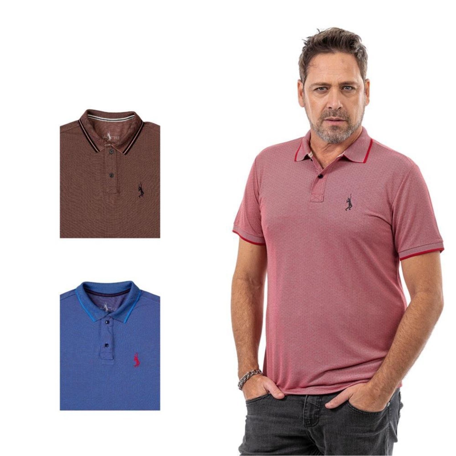 Kit 3 Camisa Gola Polo Masculina Casual Moderna Conforto