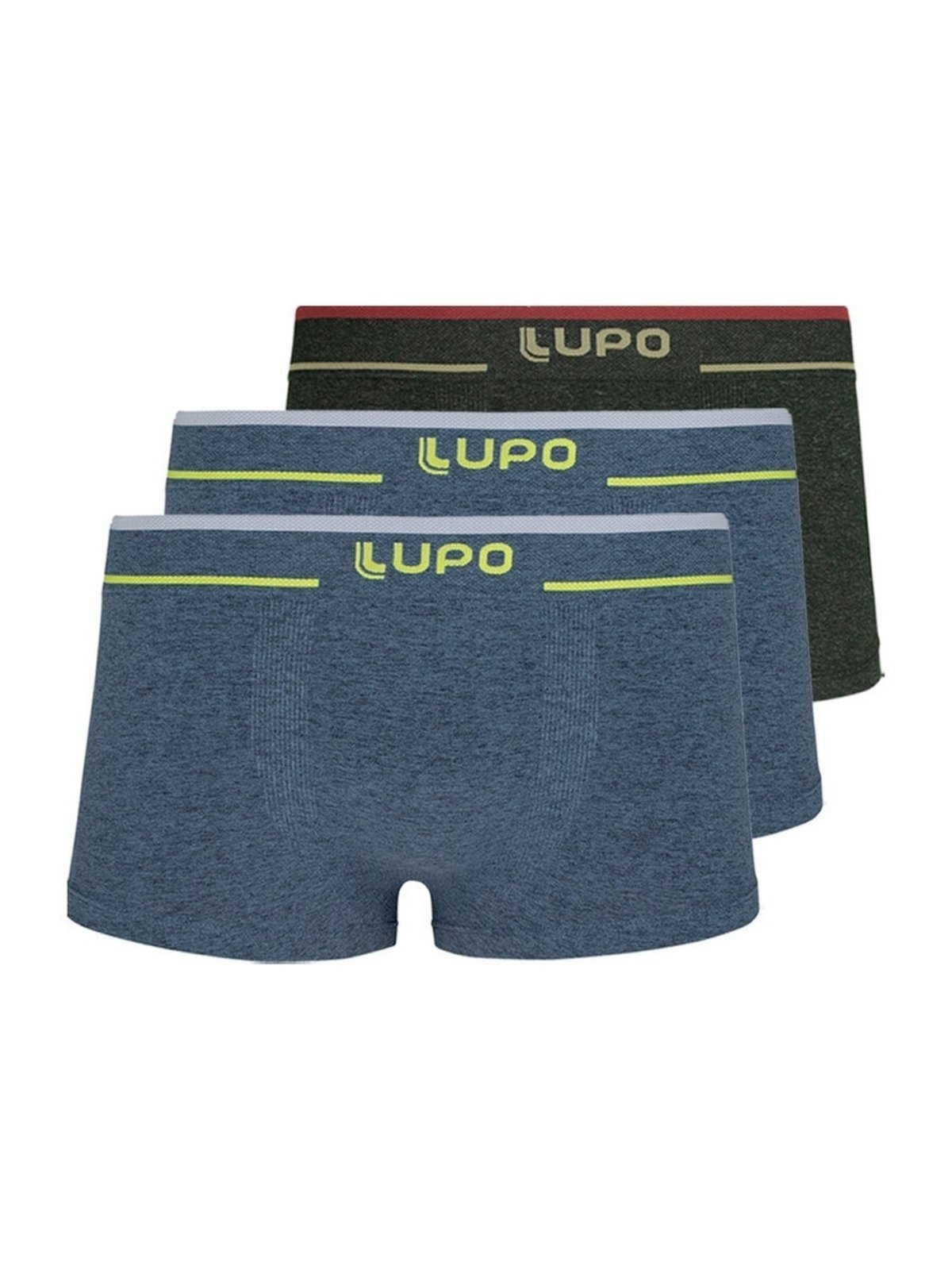 Kit com 3 Cuecas Sunga Lupo 526-001 Azul