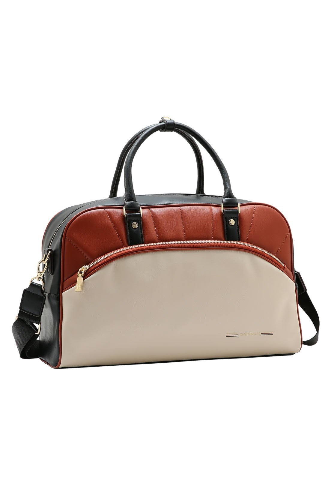 Bolsa Feminina Chenson Sport Chic Com Suporte de Mala 3485585 Bege