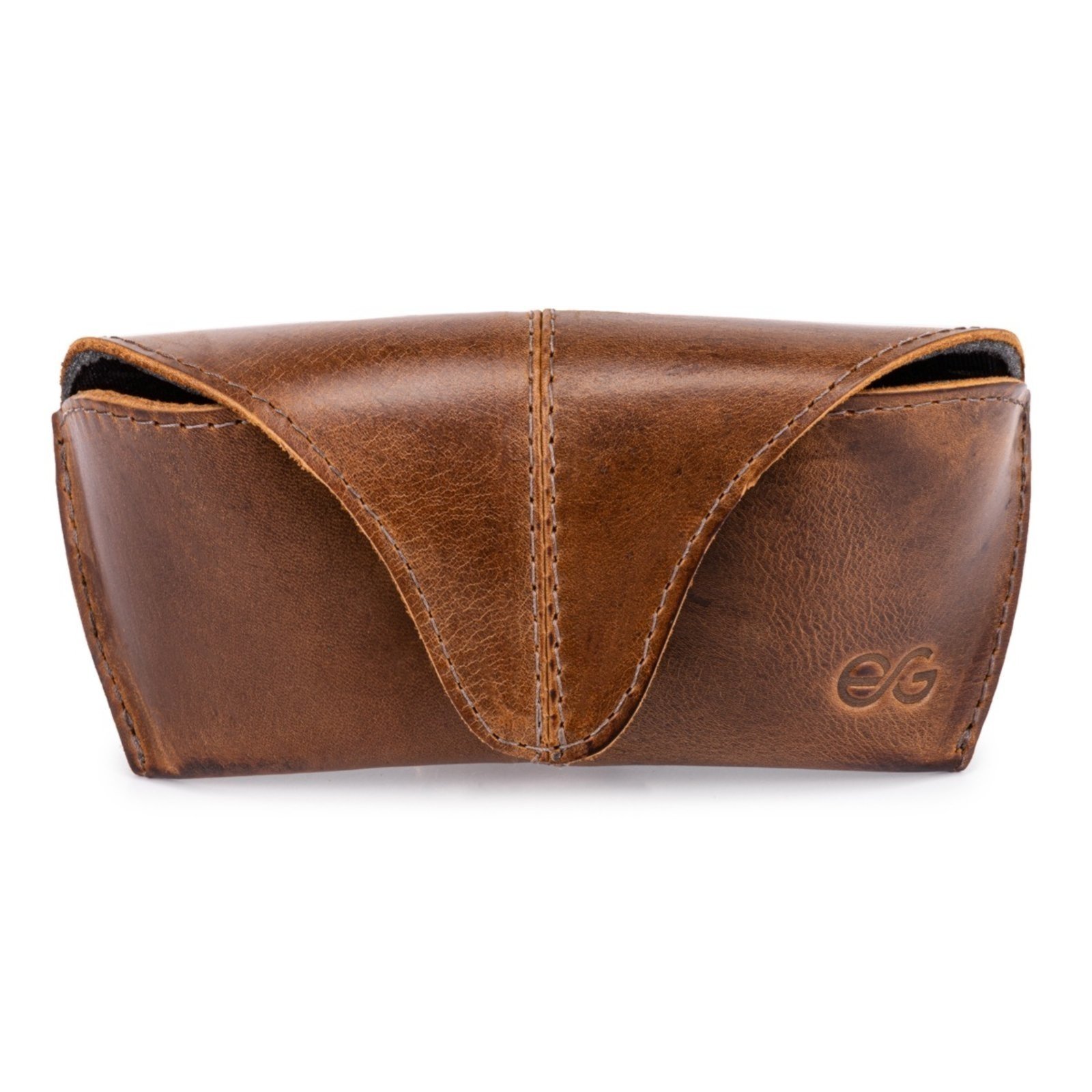Porta Óculos/case/estojo com alça para Cinto Couro Legítimo ello griff Marrom