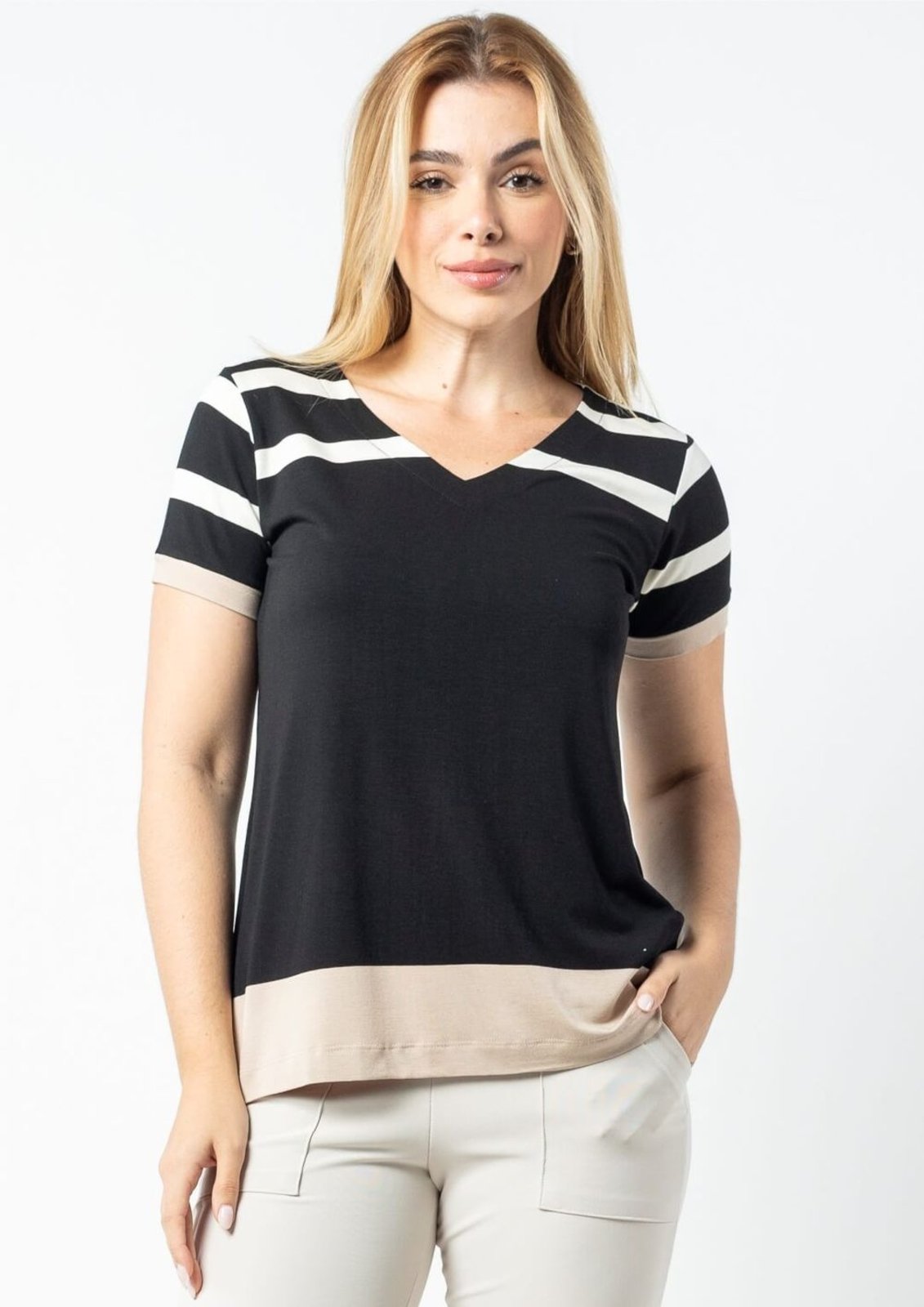 Blusa Pau a Pique Listrada Preto PRETO – PP Pau a Pique