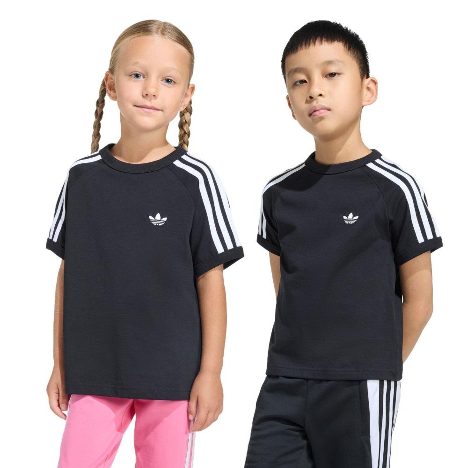 Infantil - Camiseta 3 Listras adidas Originals Preto