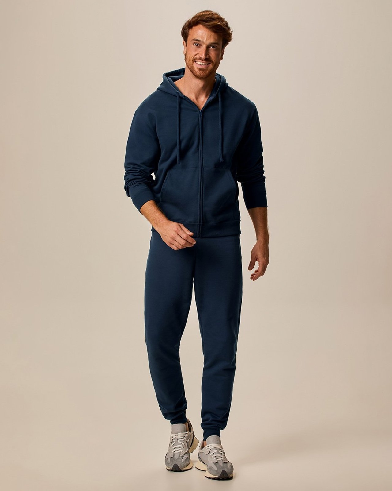 Calça Básica Masculina Em Moletom Flanelado