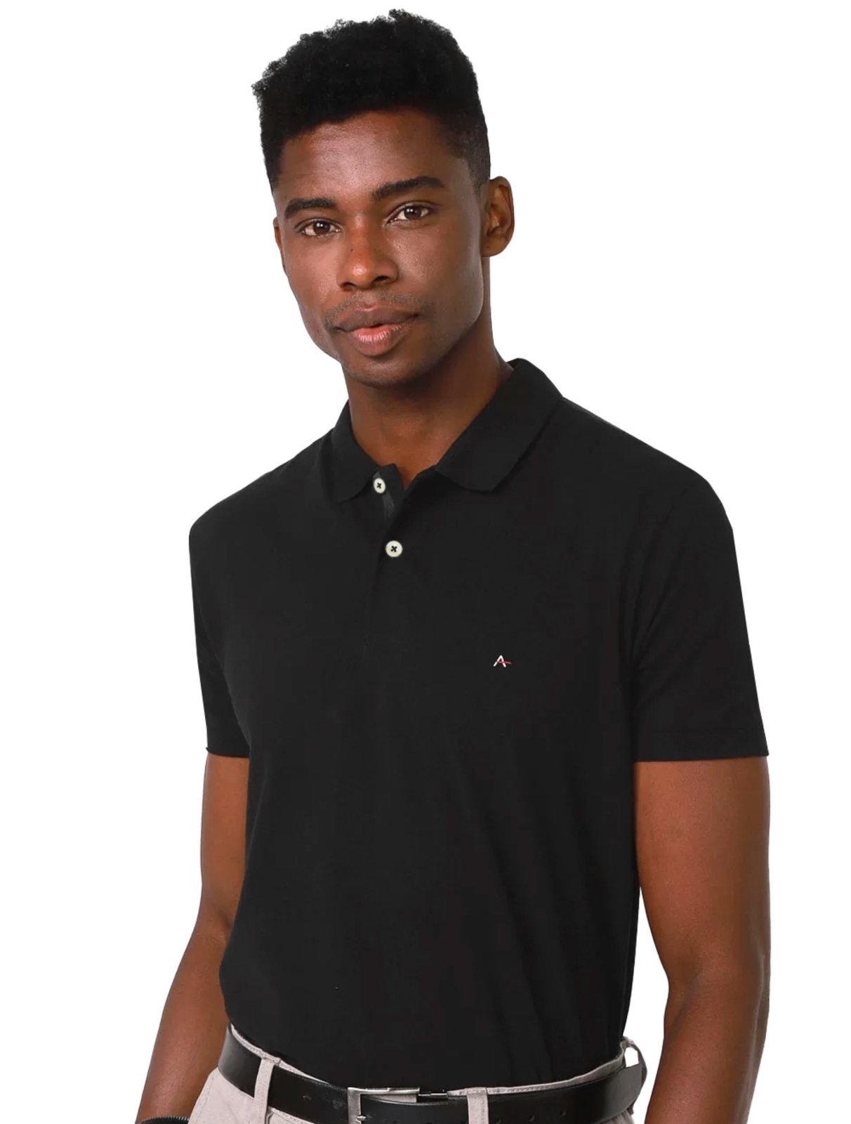 Polo Aramis Masculina Piquet Inner Detail Preta