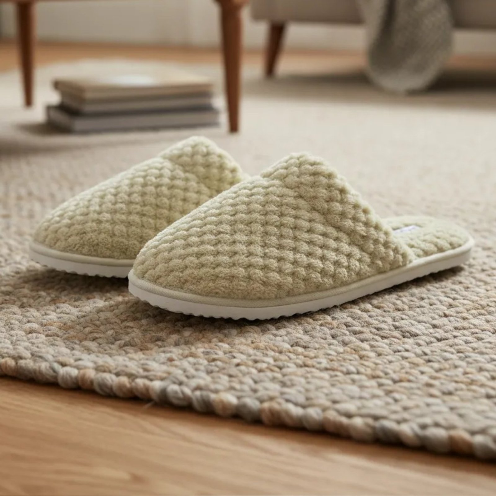 Infantil - Pantufa Chinelo Microfibra Appel Pollo Bege Cerrado