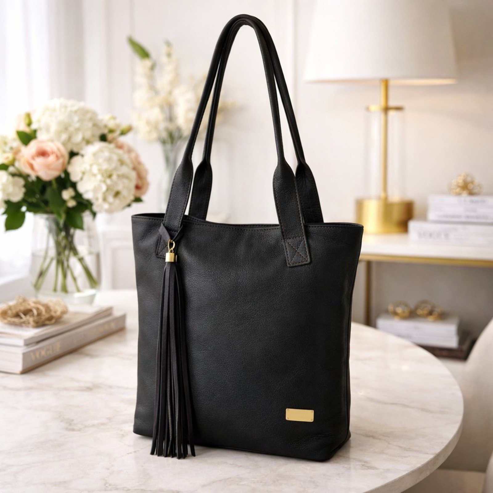 Bolsa Sacola TopGrife Couro Preto
