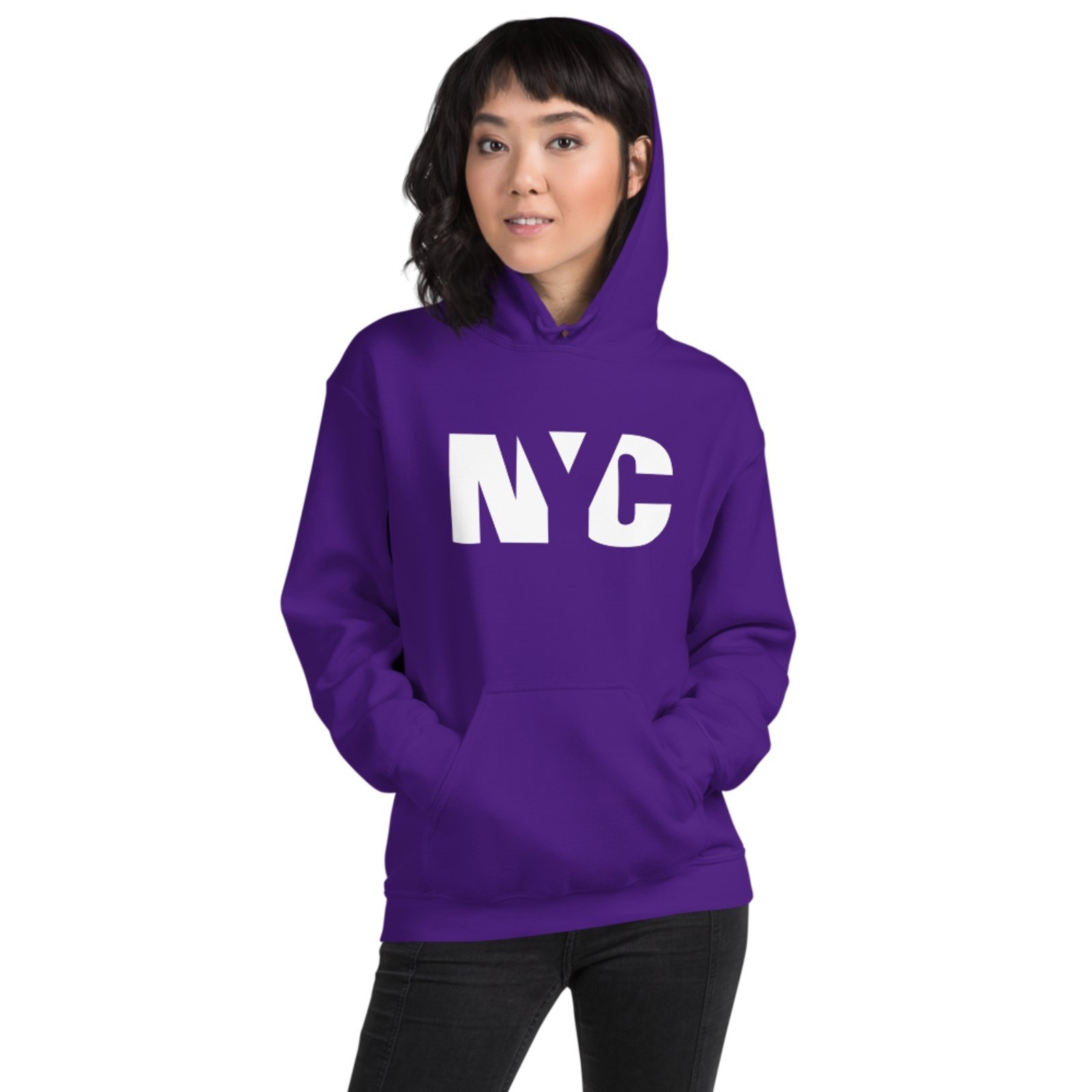 Moletom Flanelado Blusa de Frio Fechado Urbania Moleton Mooboo Masculino Roxo estampa nyc branco