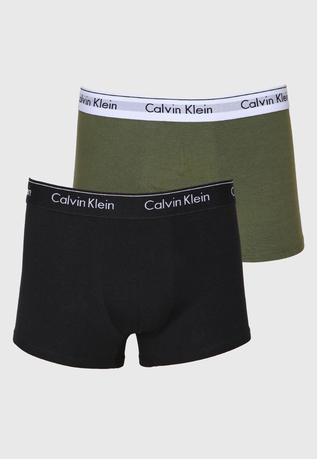 Kit 2 Cuecas Boxer Masculina Calvin Klein Underwear Faixa Logo Preta